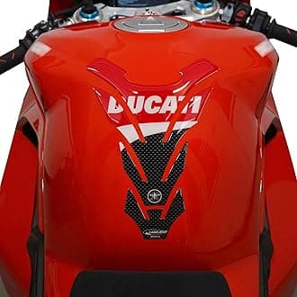 labelbike - 3D Sticker Motorcycle Tank Pad Protection and Decoration in Resin Compatible with Ducati Corse