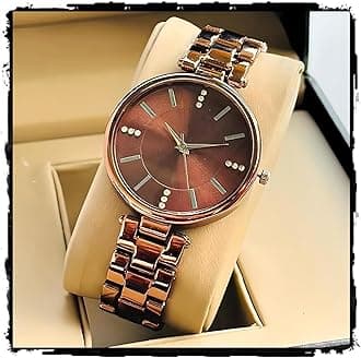 styledose Women Analogue Wrist Watches for Women's & Girls&Miss&Ladies Diamond Studded Dial Rosegold Colored Stylish Bracelet Strap
