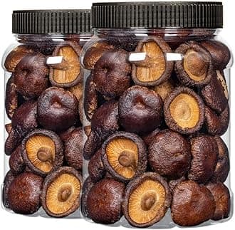 various freeze-dried fruit crisps mix 250g/can,Instant dried vegetables and fruits chips,Freeze dried okra mushrooms, dried pumpkin Strawberry Banana ，Freeze dried snack chips (Mushroom Crispy,1can)