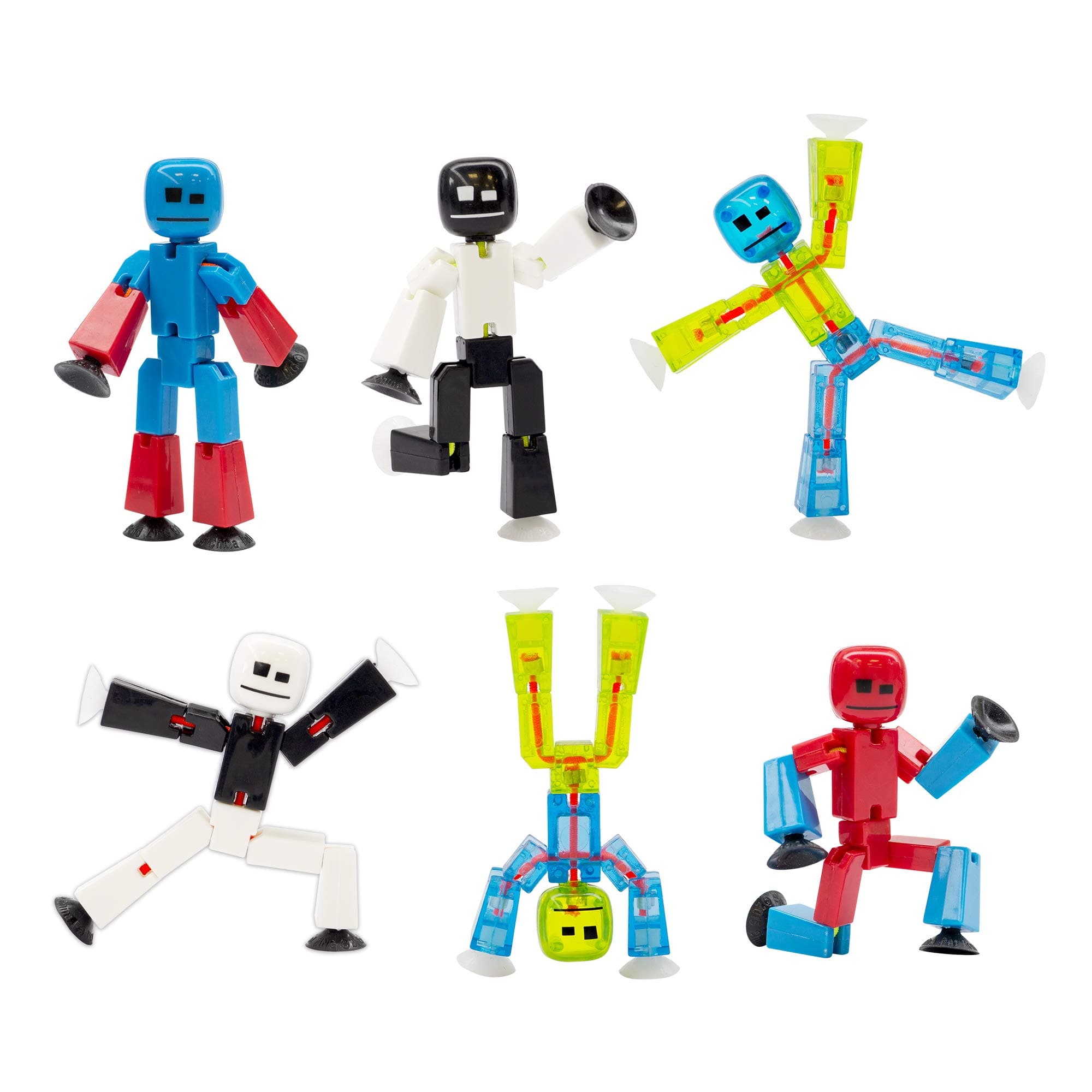Zing Stikbot Series 4 - Colour 6 Piece Posable Figure Set - For Stop Motion Animation - in Eco Packaging