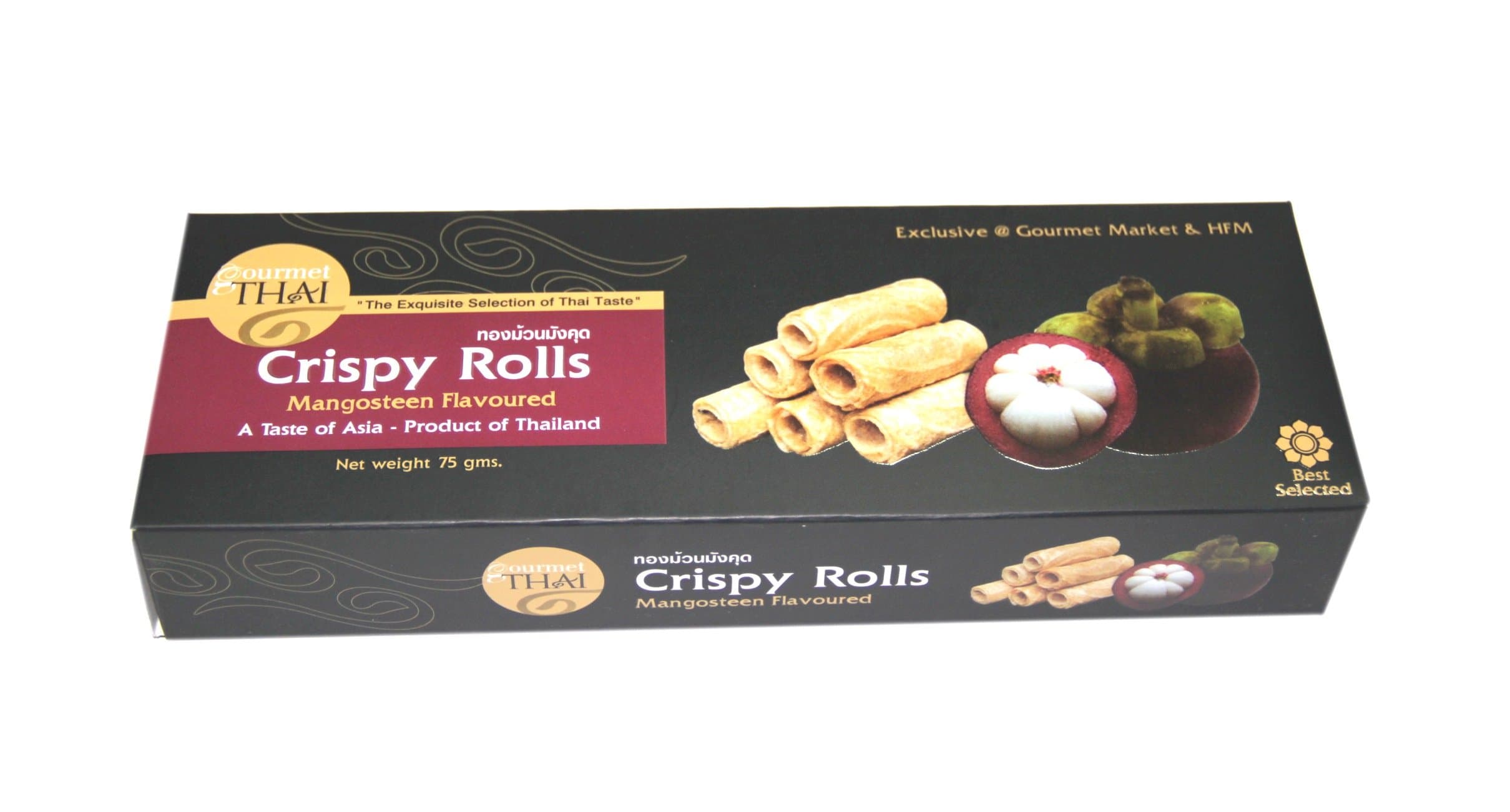 Crispy Roll,Thai Taste Crispy Rolls Snack Appetizer Mangosteen Flavored 75g