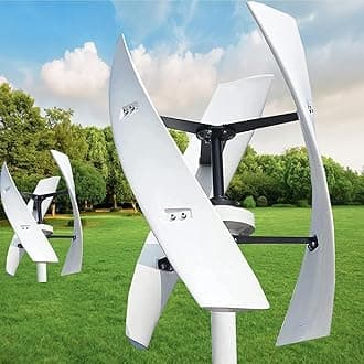 Wind Turbine Generator Kit, 20000W Vertical Axis Wind Turbine Generator, Generator with Controller on Grid Inverter Vertical Axis Wind Turbine for Home(24V)