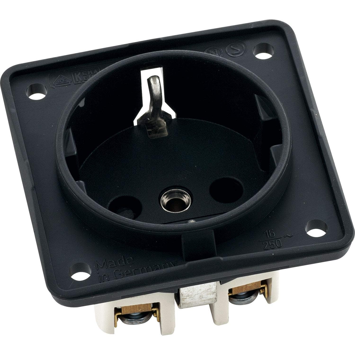 Berker Integro Schuko Socket, Matte Black [Energy Class B]