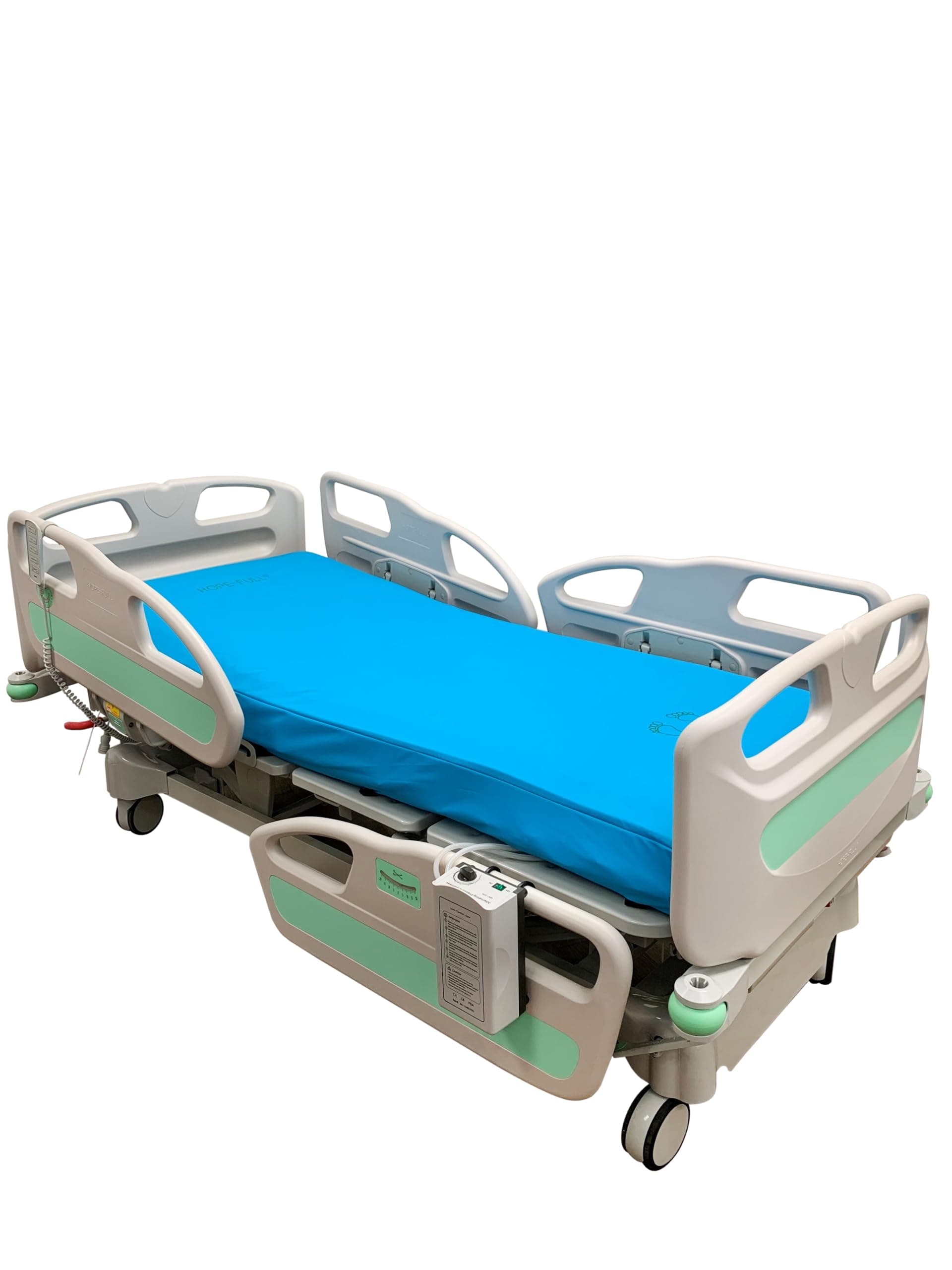 HopeFULL (Model No : HCMA-5 Premium 5 Function Full Electric Hospital ICU Bed with Air-Mattress & Air-Blower Included LINAK Motor and Control System, Central Locking System and Battery Back-up System