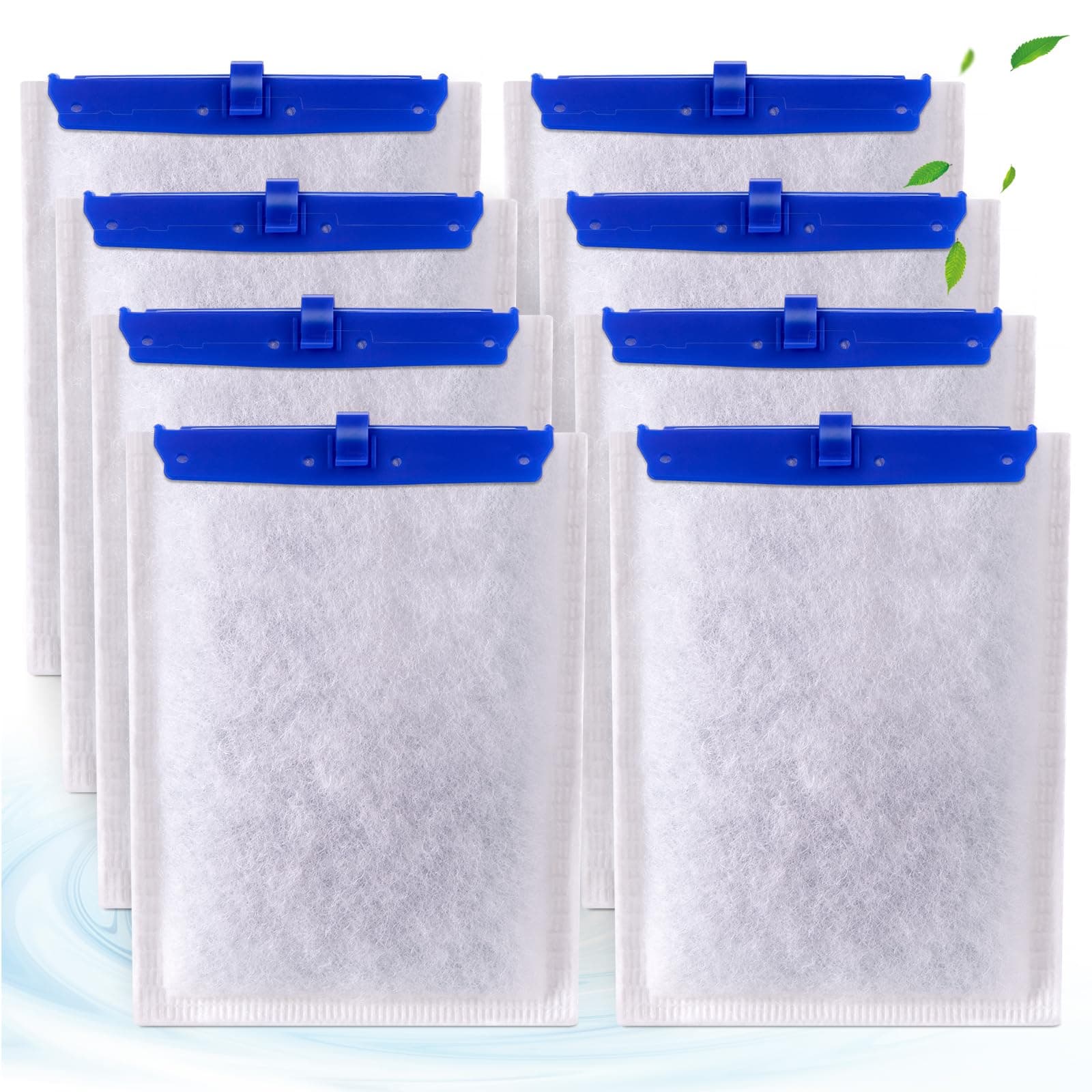 8-Pack Large Replacement Filter Cartridges Compatible with Tetra Whisper Bio-Bag Filters Large Aquarium Filter Cartridges for Whisper 20i/40i IQ20/30/45/60 PF20/30/40/60 Power Filters
