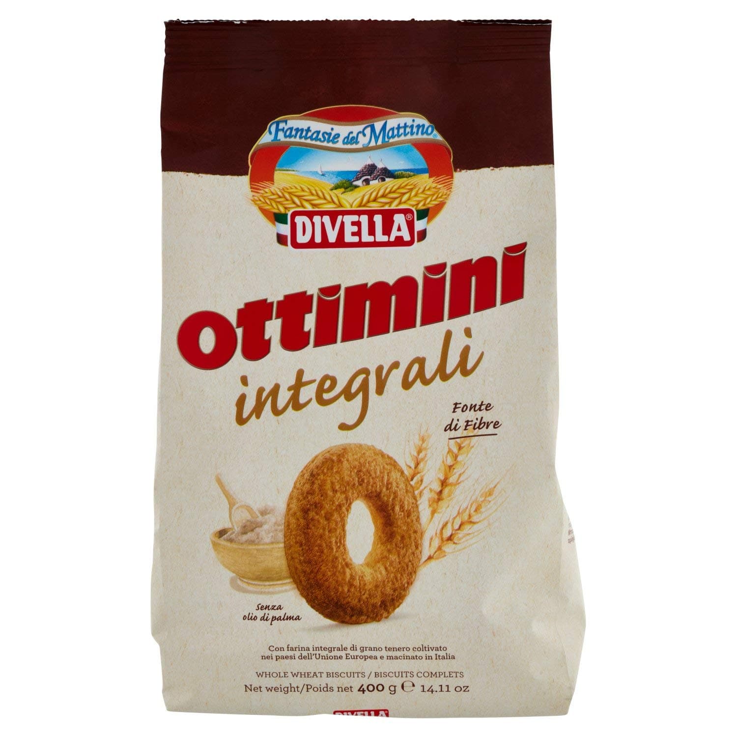 Divella Ottimini Integrali Biscuits - 400 Grams