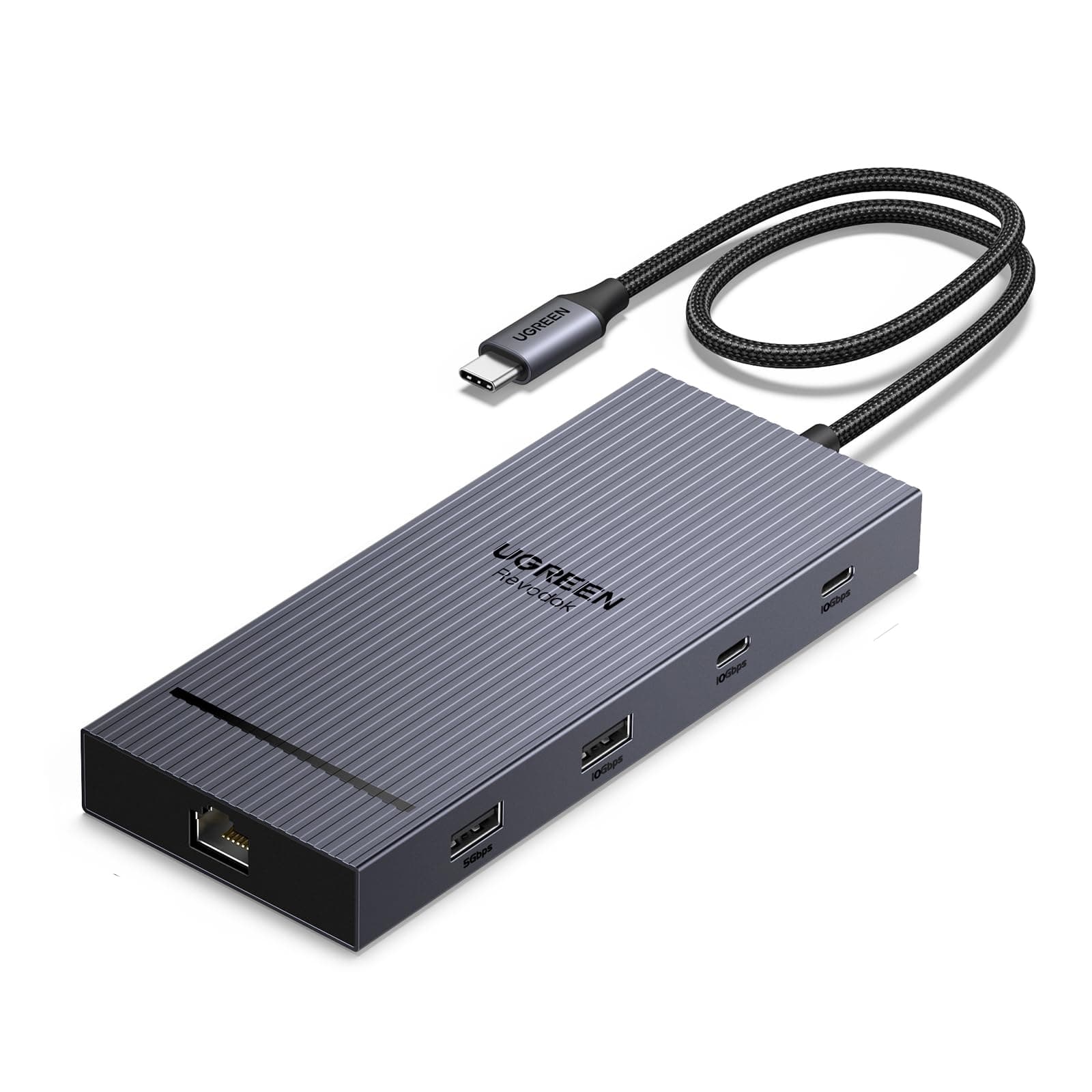 UGREEN Revodok 10 in 1 USB C Docking Station, USB C Hub with Two HDMI Expansion, USB A & C 3.2 10Gbps Data Transfer Ports 4K@60Hz, Two Expansion 8K@30Hz, 100W PD Fast Charging, 1Gbps Ethernet Port, SD