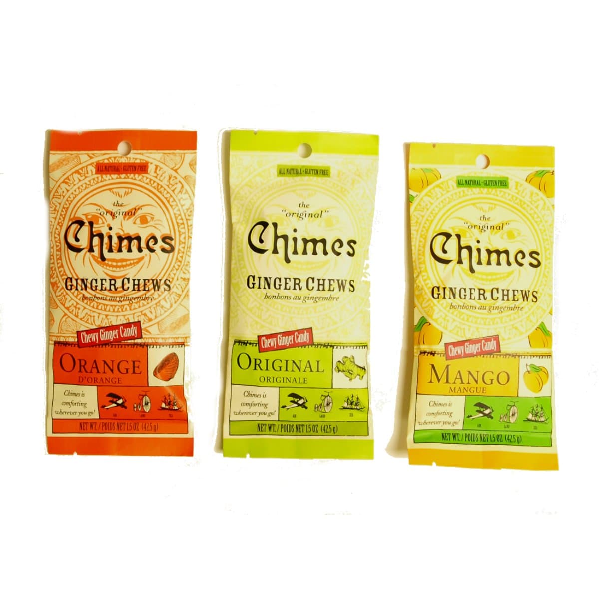 Ginger Chews - Variety 3 Pack - Original, Mango, and Orange