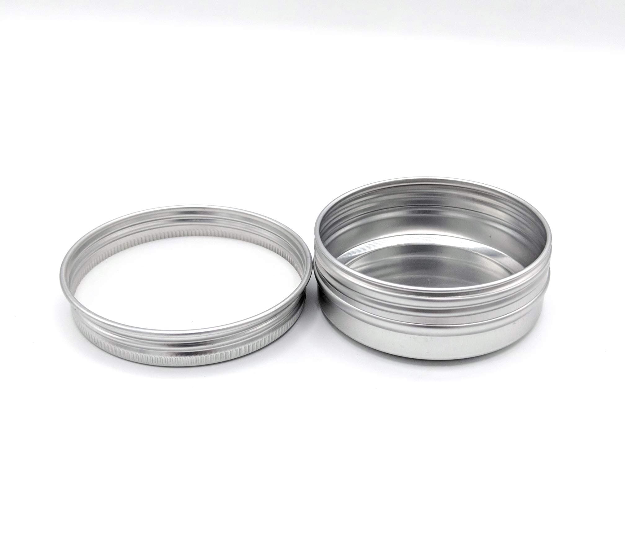 Always Native Empty Flat Metal Cosmetic Tin 2oz W/screwtop (16 Ct) New Salve, Lip Balm, Lotion bar