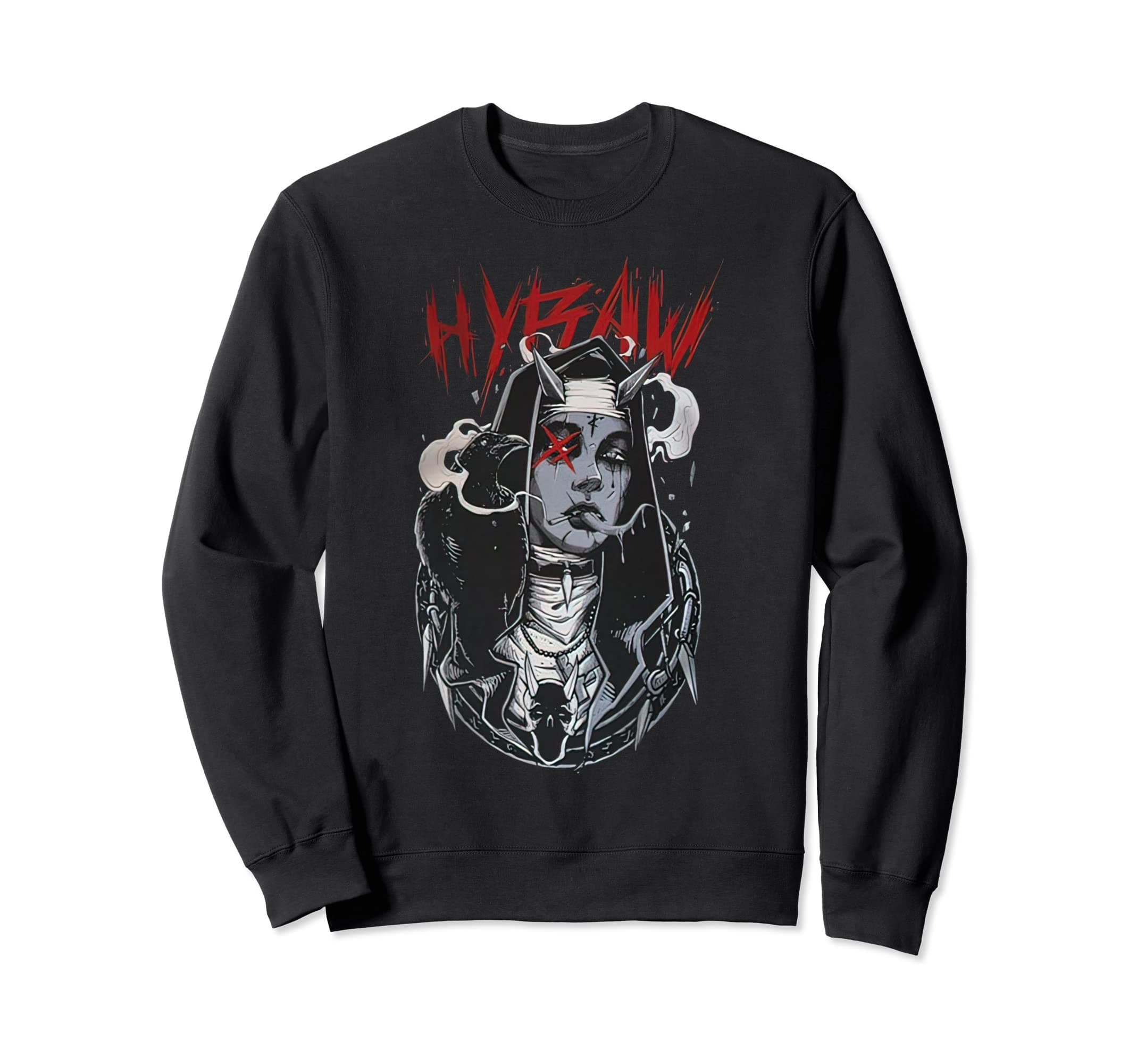 Hyraw Nun Satan Smoking Sweatshirt