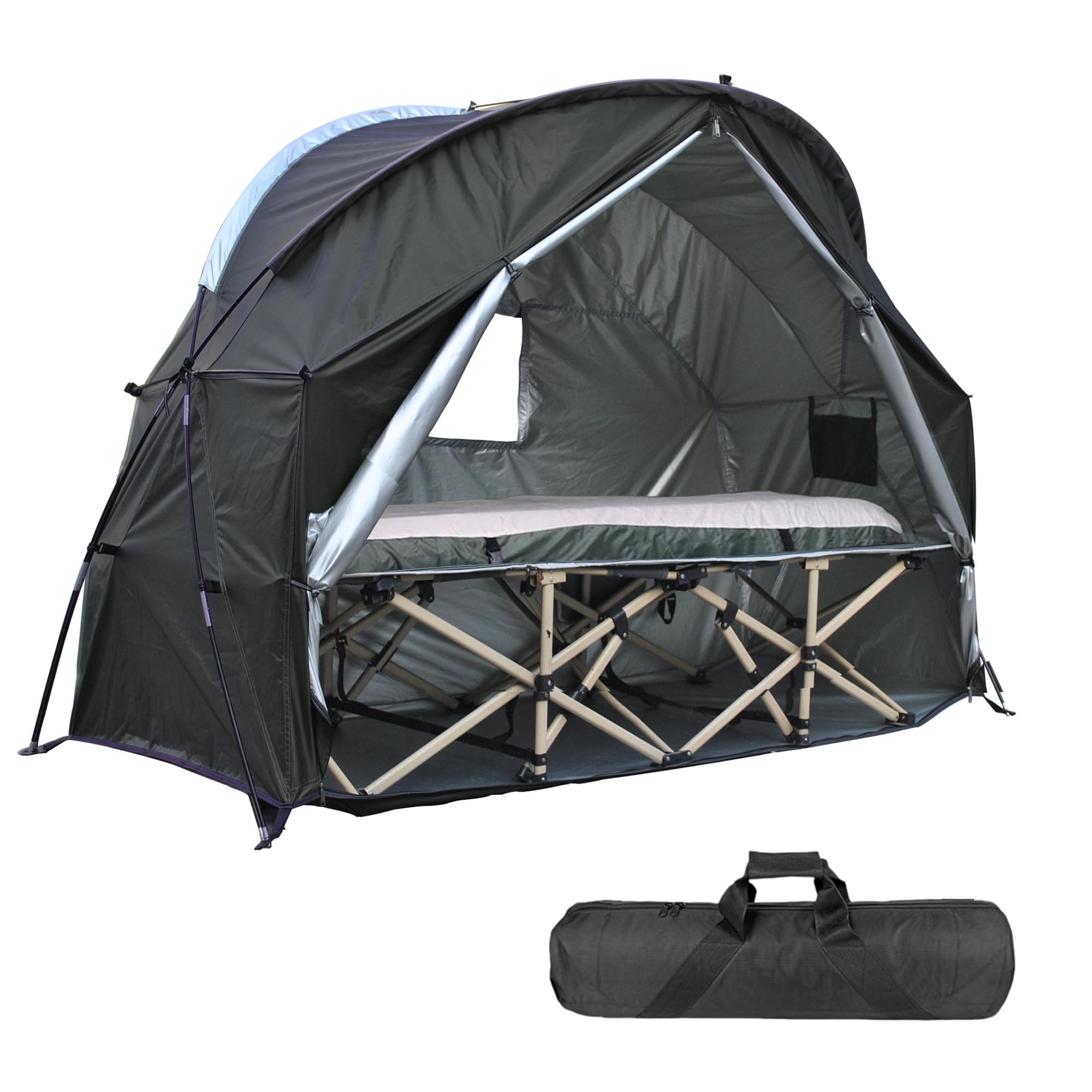 Ultimate Comfort Cot Tent - Portable, Easy Setup, and Versatile for Solo Campers and Outdoor Relaxation, Without Bed