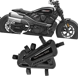 For Sportster S 1250 RH 1250S RH1250S Motorcycle waterproof saddle bag triangular hard shell side bag left and right two 2L large capacity storage bag (Sportster S 1250(with log)