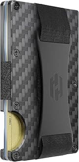 Wallet For Men - Reinvented Design Men's Wallet - Slim, Minimalistic & Seamless, Blocks RFID Scanners with a Cash Strap (Carbon Fiber)