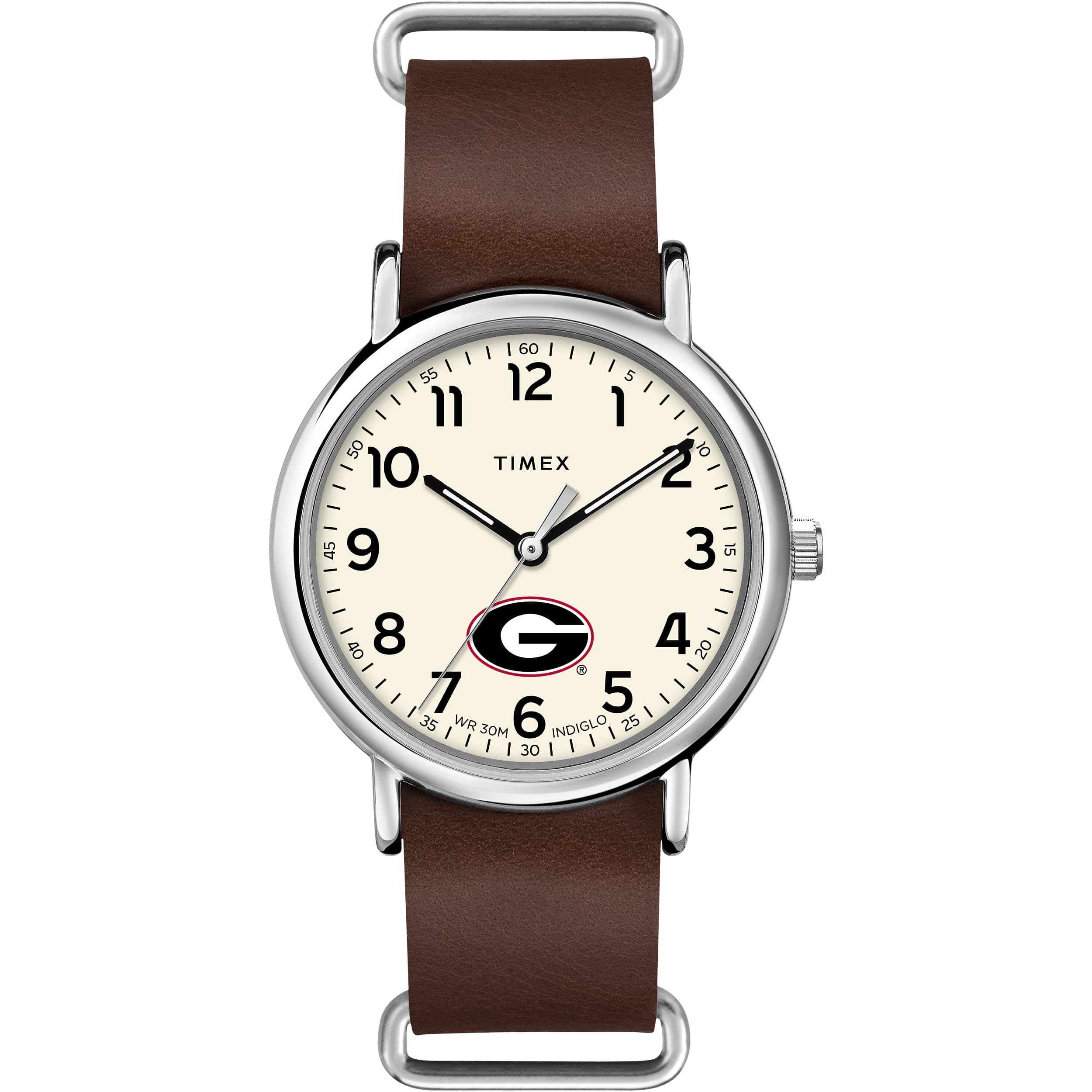 Men's Collegiate Weekender 40mm Quartz Leather Strap