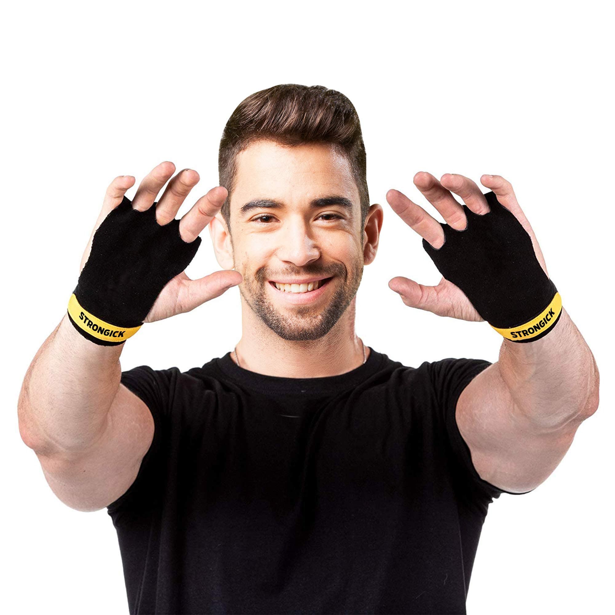 Strongick  Crossfit Gear Set | Kettlebell Weights, Pull Up Bar and Barbell Workout Glove | Deadlift, Weight Lifting and Strength Training Support | Includes Hand Grip, Wrist Wraps