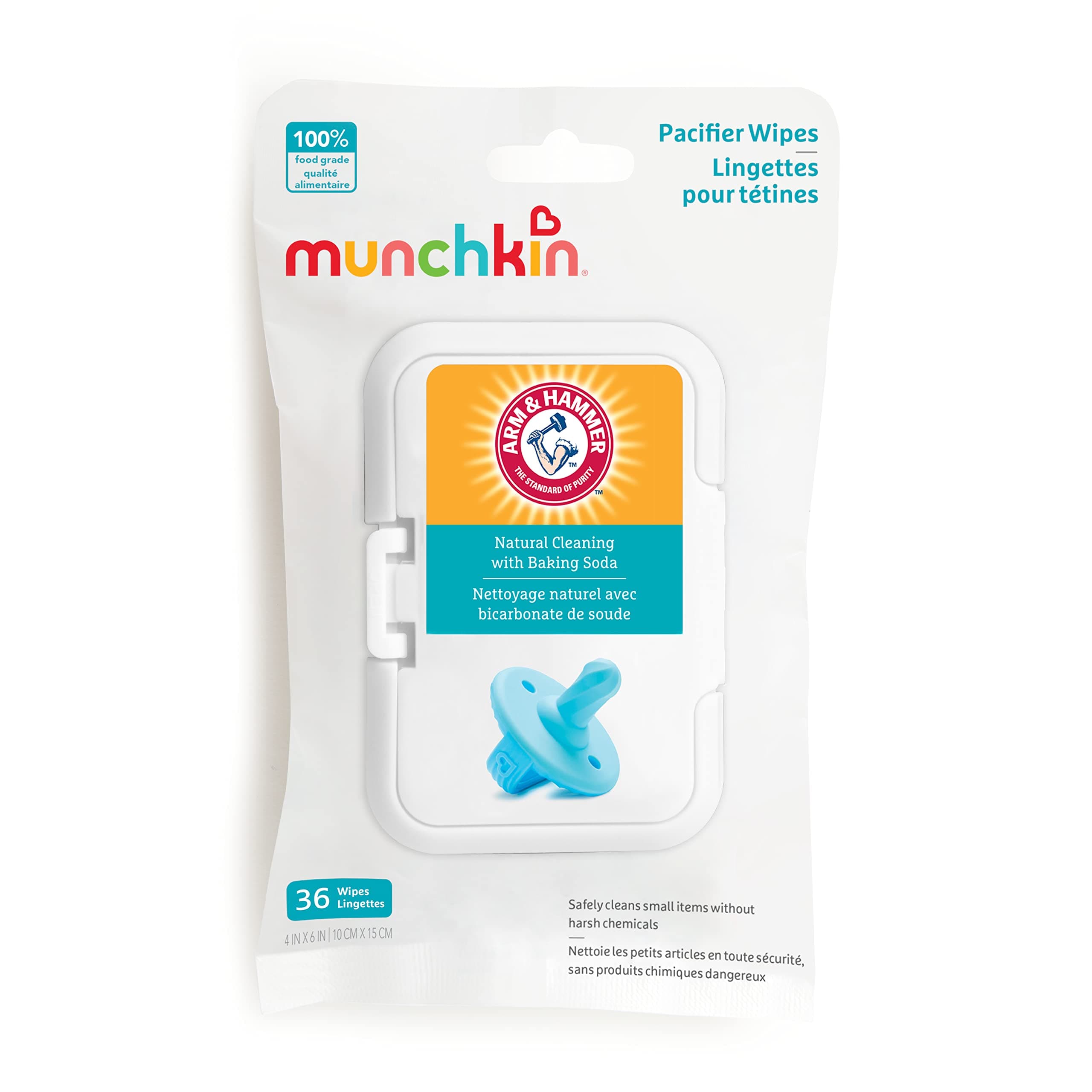 Munchkin 36 Pack Arm and Hammer Pacifier Wipes White