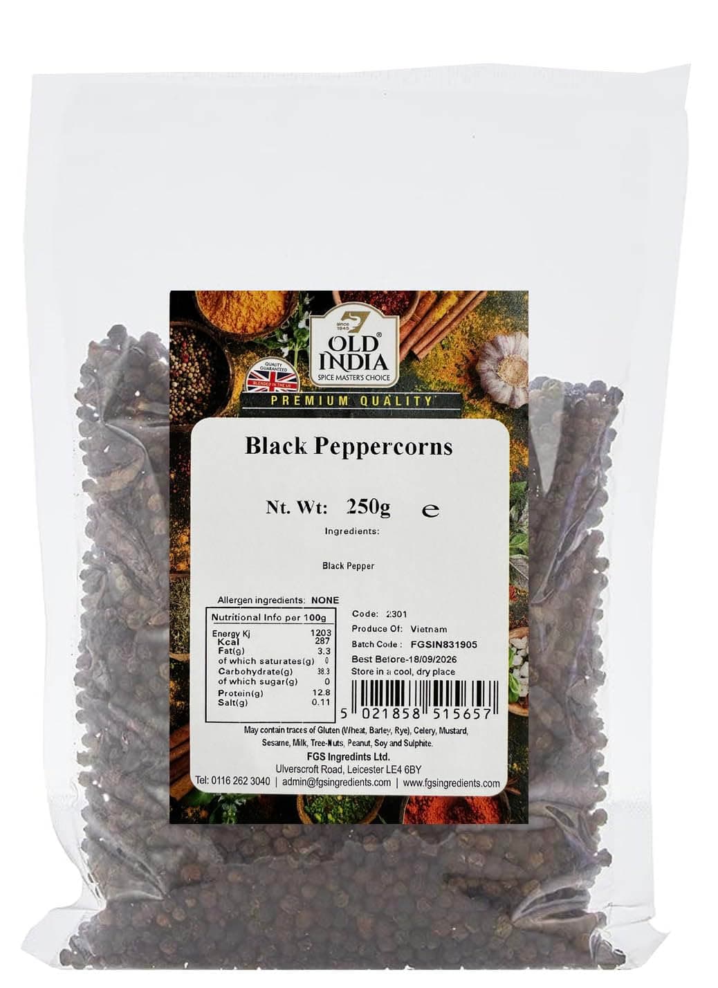 Black Peppercorns 250 g