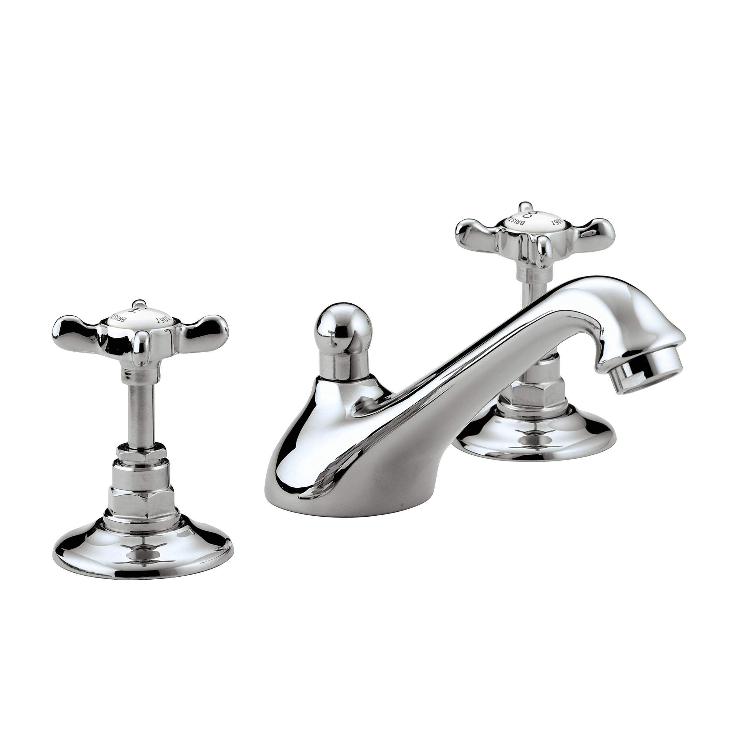 Bristan N 3HBAS C CD 1901 3-Hole Basin Mixer with Pop-Up Waste - Chrome