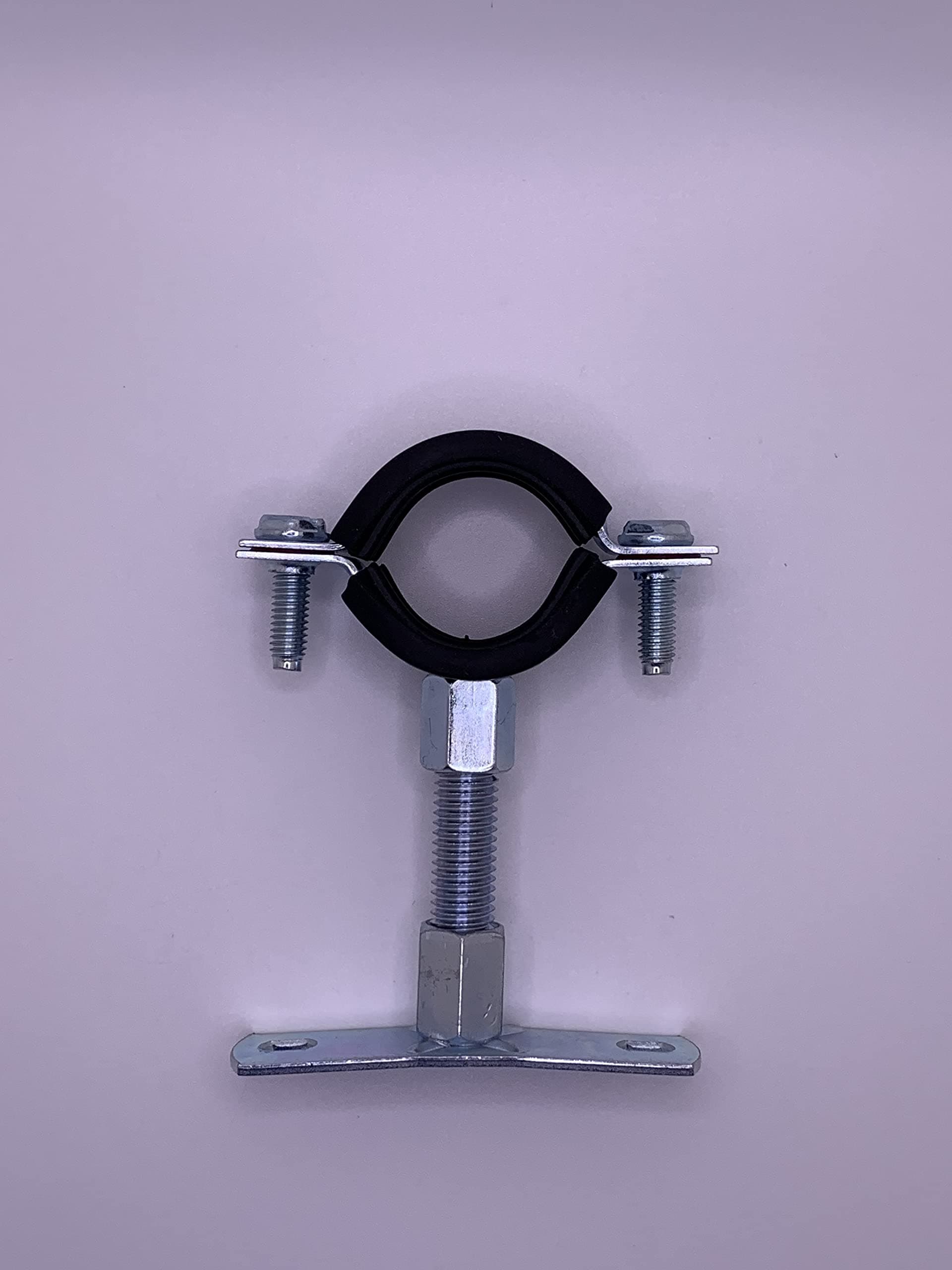 Steel Rubber Lined Munsen Ring 1" or 32-36mm Set with Rod - TNJ Pipe Clips (Rod Length 50mm)