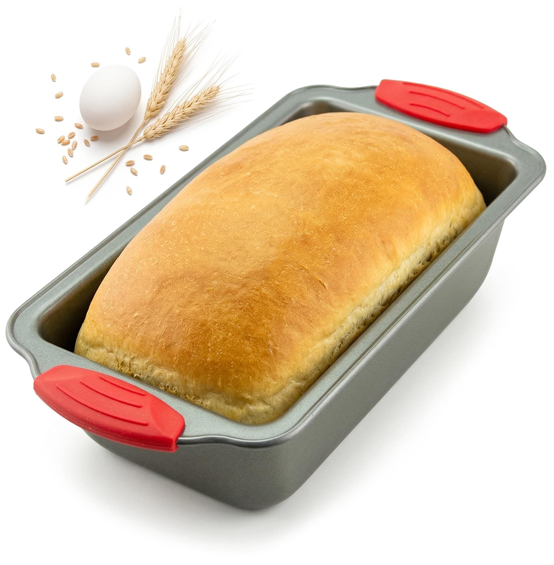 Boxiki Kitchen Bread Pan for Baking, Premium Loaf Pan, Made of Nonstick Steel, Professional Baking Pan with Silicone Handles (Non Stick Steel)