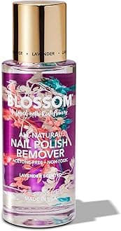 Non Toxic Nail Polish Remover Non Acetone, All Natural Scented, Vegan, Acetone Free Nail Polish Remover, Organic Plant-Based, Infused with Real Flowers, Made in USA, 2oz, Lavender