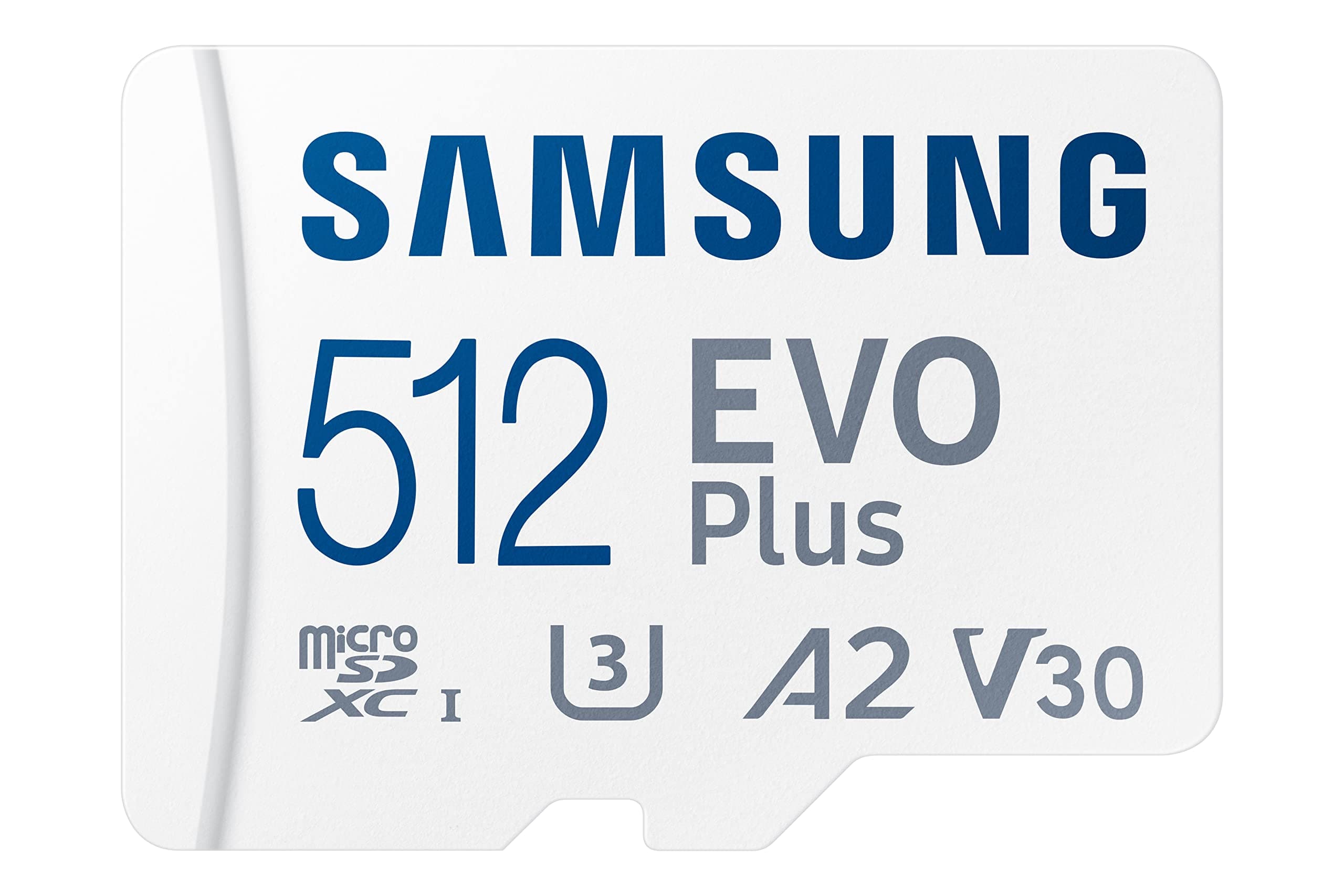 Samsung Evo Plus 512gb Uhs-i Microsdxc Memory Card With Sd Adapter