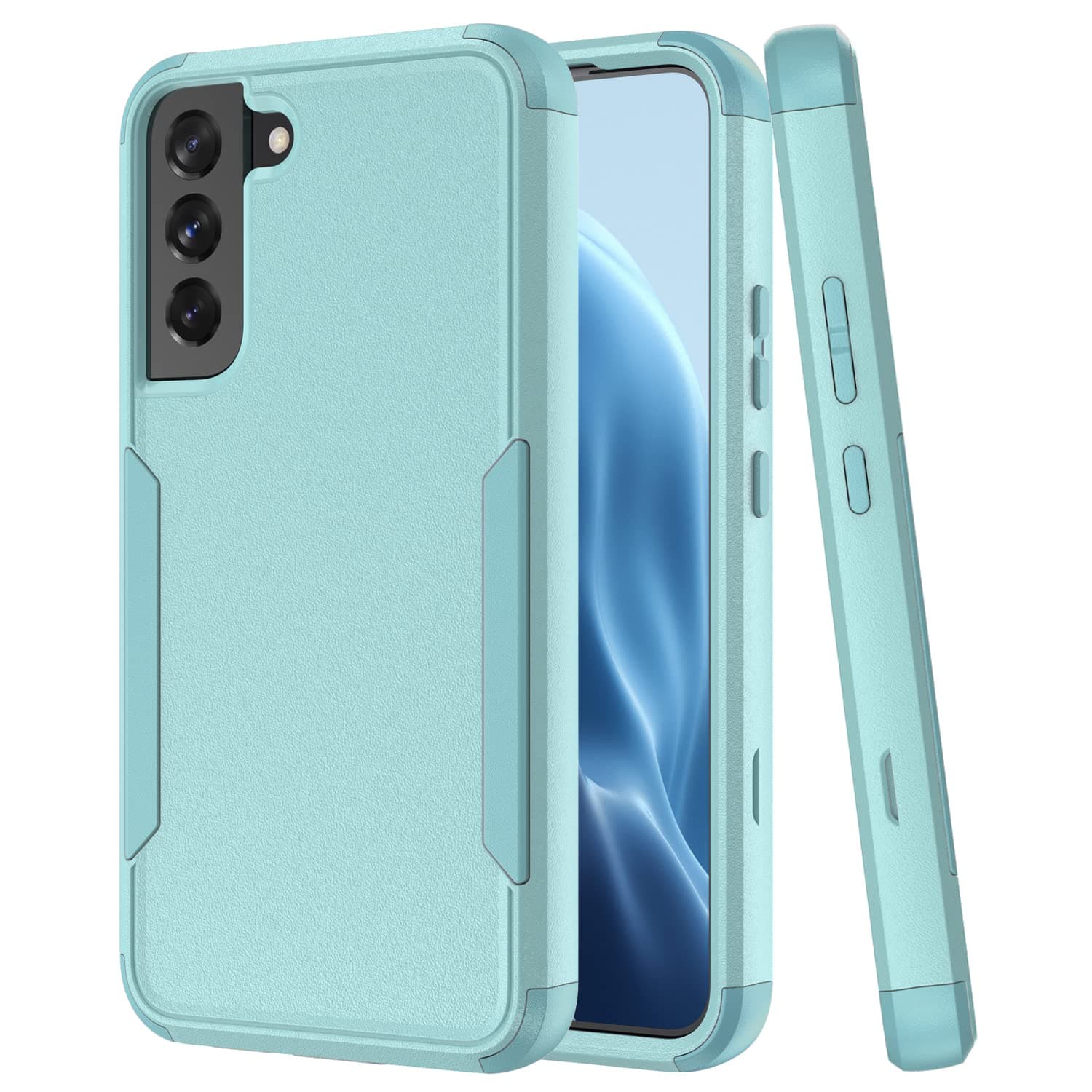 Amosry Compatible with Samsung Galaxy S22 Case, Drop-Resistant, Shockproof, Anti Friction, Anti Fingerprint, for Samsung Galaxy S22 (Blue)