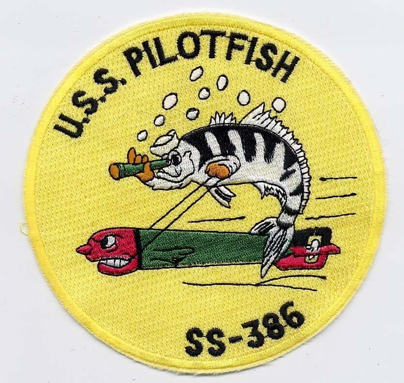 USS Pilotfish Ss 386 5 Inch Fully Emb B502 $8.50