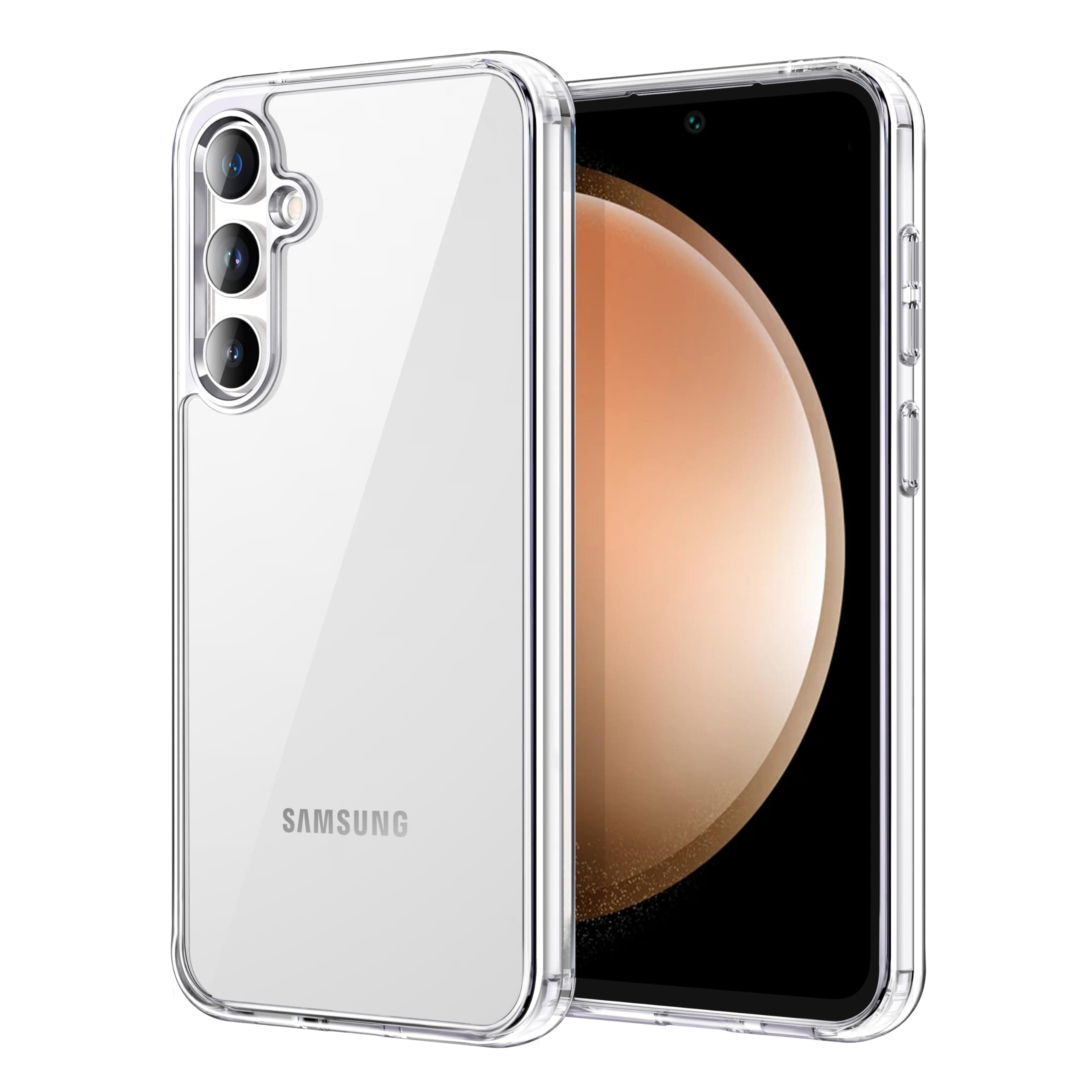 JETech Cover Case for Samsung Galaxy S23 FE 6.4-Inch, Non-Yellowing Shockproof Bumper Protective Phone Cover, Anti-Scratch Hard PC Back (Clear)