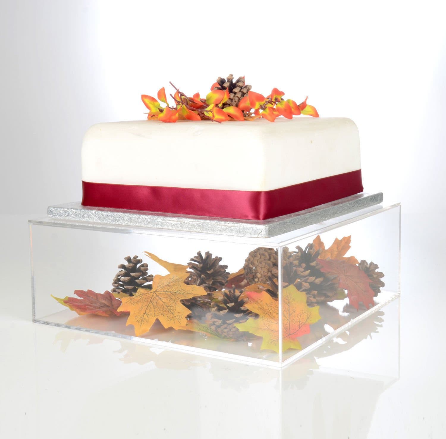 5 Sided Clear Acrylic Box, Cube, Display Case, Cake Separator With Lid - Various Sizes