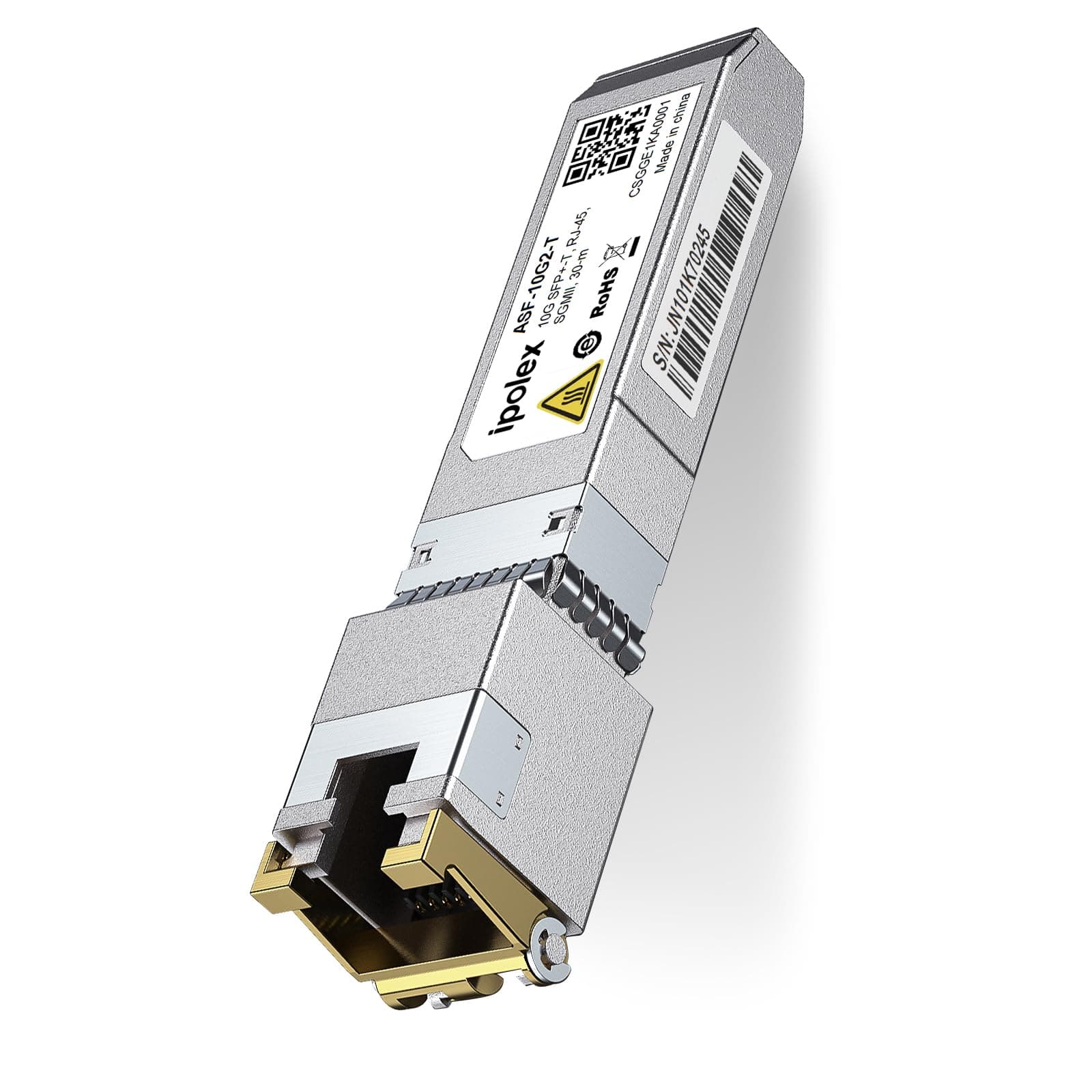 ipolex 10GBase-T SFP+ RJ45 Copper Transceiver Module for Cisco SFP-10G-T-S, Ubiquiti, D-Link, Supermicro, Netgear, Mikrotik (Cat6a/7, 30-Meter)