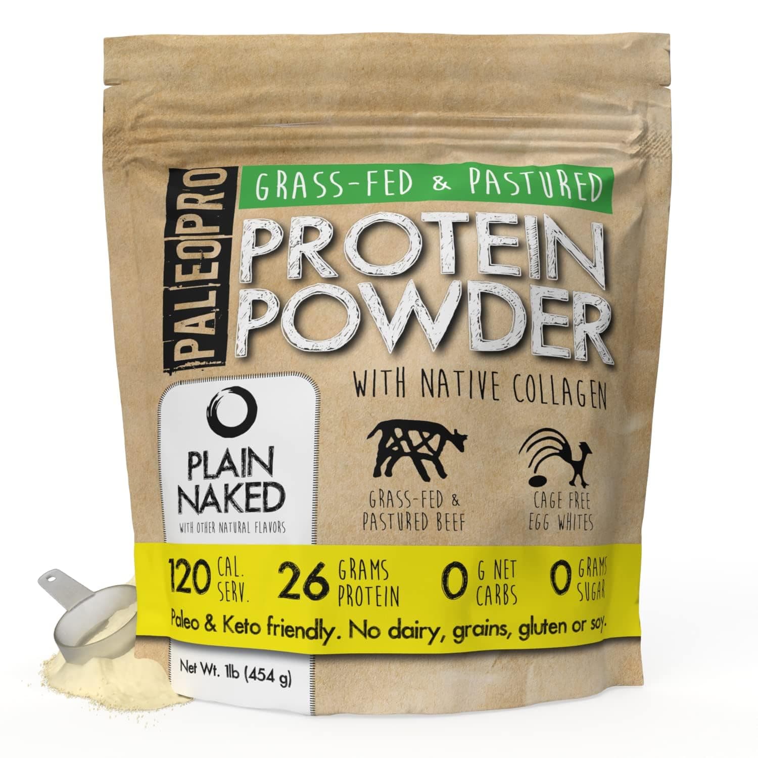 PALEOPRO Protein Powder Paleo Plain, 16 OZ