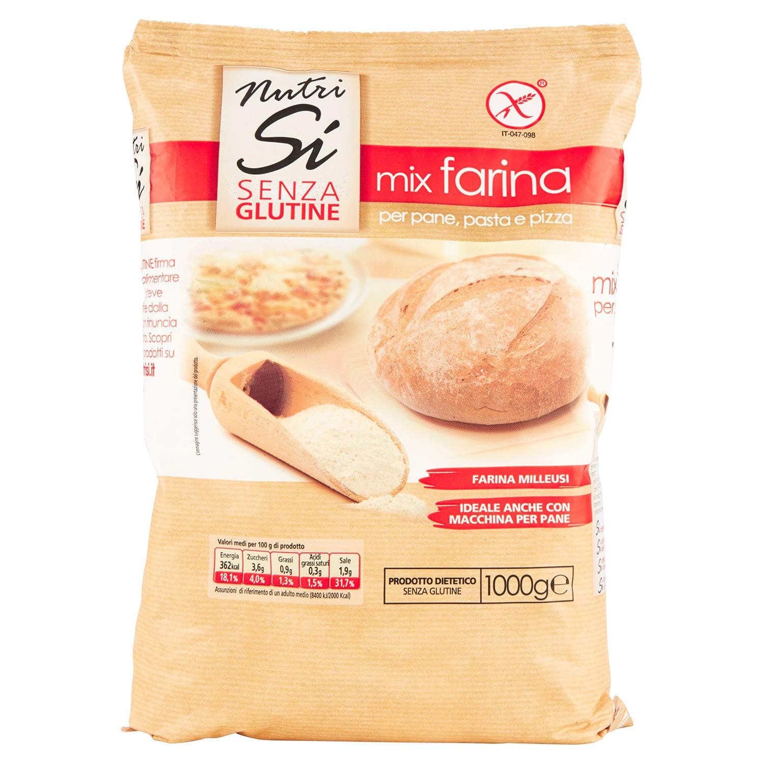 NUTRIFREE MIX PANE S/GLUT 1000G