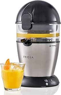 Automatic Citrus Juicer (One Button to Operate) No Spills, No Splashes, Easy Clean. Orange and Grapefruit Squeezer for Freshly Pressed Juice, Stainless Steel, 50 W, 400 milliliters, f900