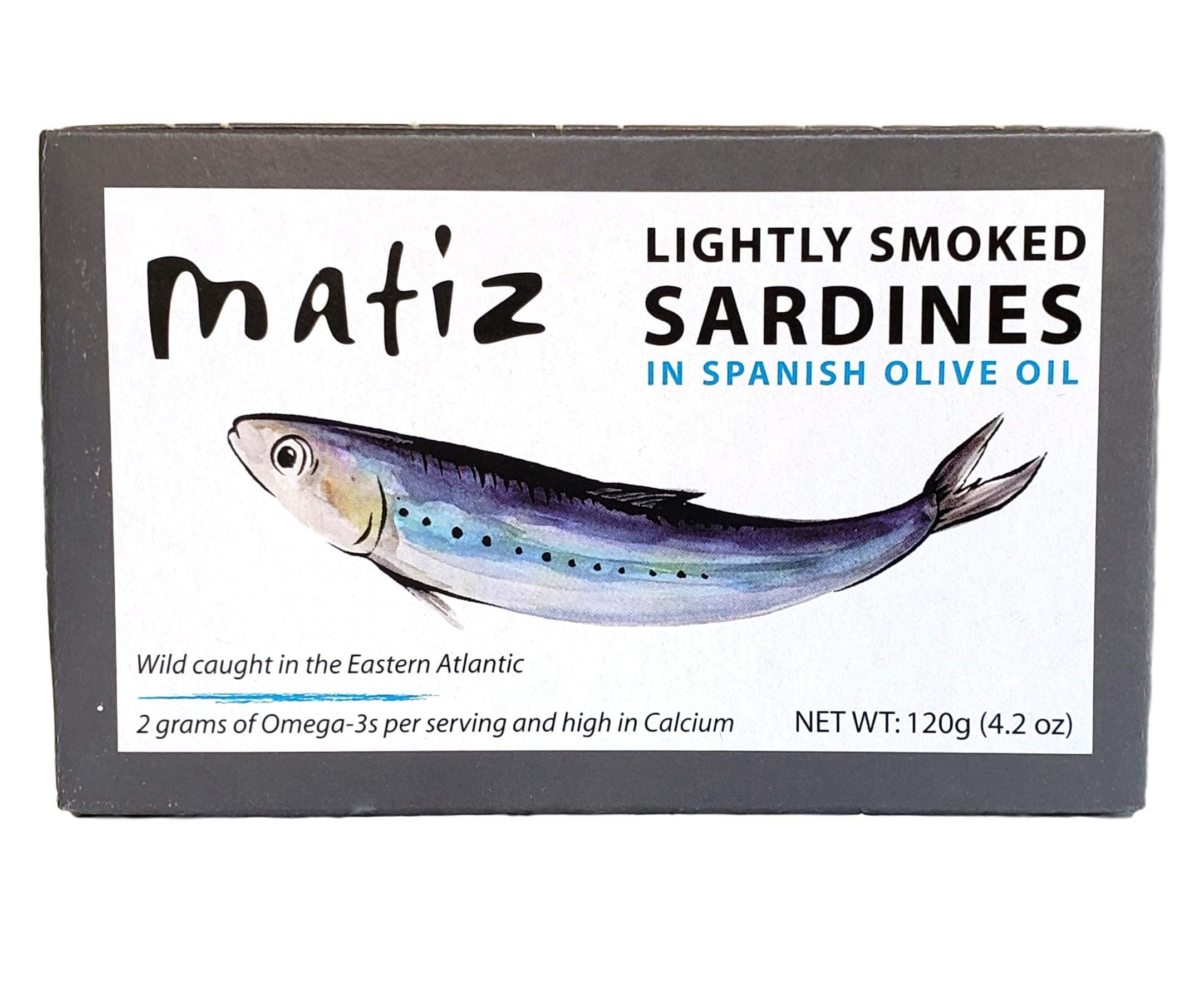 Sardines Lightly Smoked 4.2 oz Imported From Spain (5 pack)