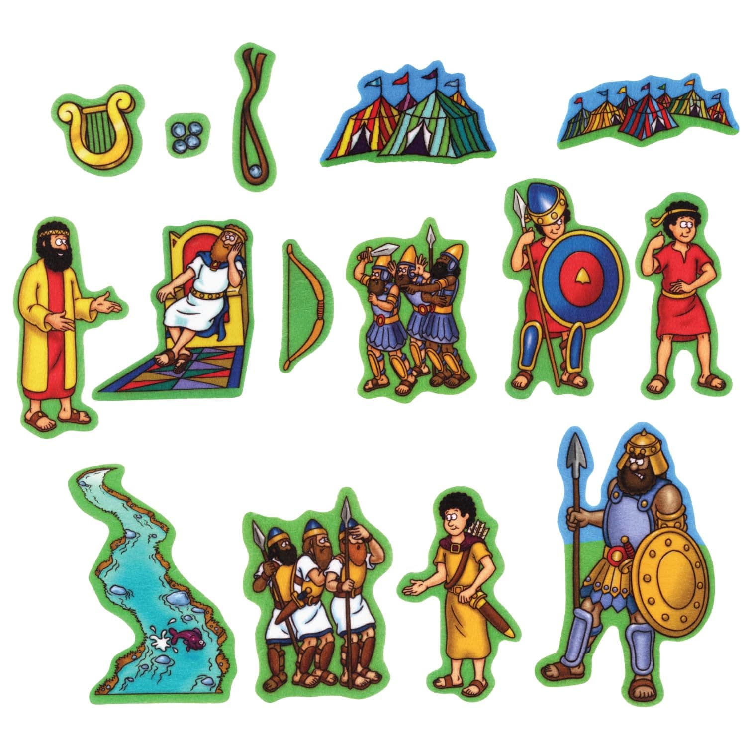 Little Folk Visuals David and Goliath Beginners Bible Felt Figures For Flannel B