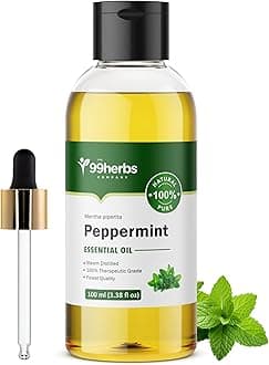 Peppermint Essential Oil 100ml with Dropper | Value Pack | 100% Pure & Natural | For Aromatherapy, Skin & Hair Care, DIY Use
