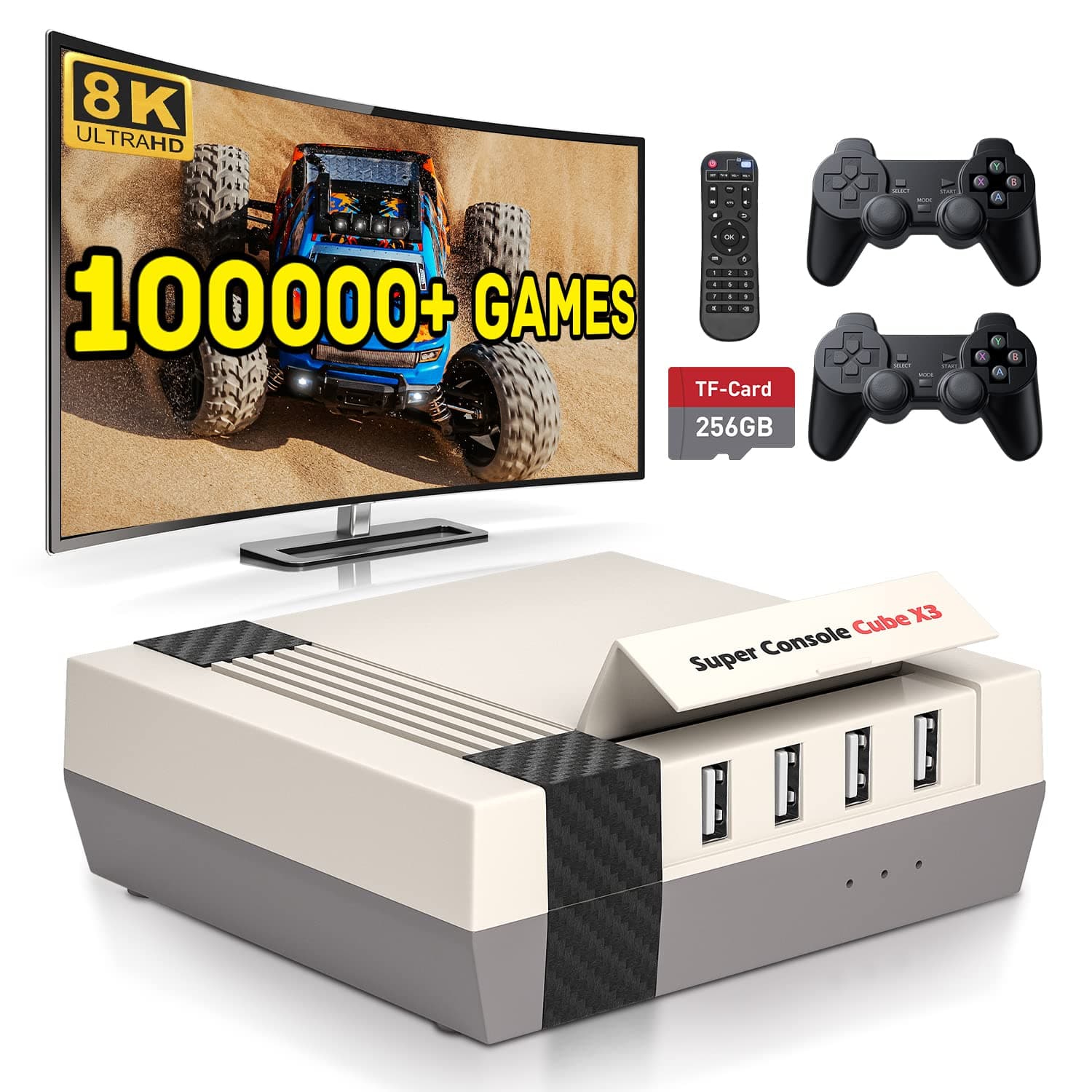 Kinhank Retro Game Console with 100000+Games,Super Console CUBE X3 Video Game...