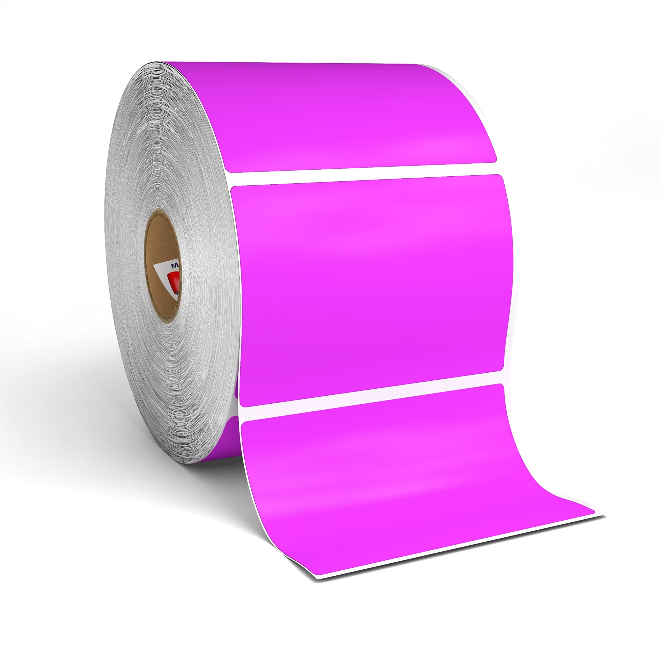 3” X 2" Direct Thermal Perforated Stickers Labels for Barcodes, Address, Small Business Labeling, Inventory and Color Coding - Compatible with Zebra, Rollo, Munbyn, and More (Purple, 1 ROLL)