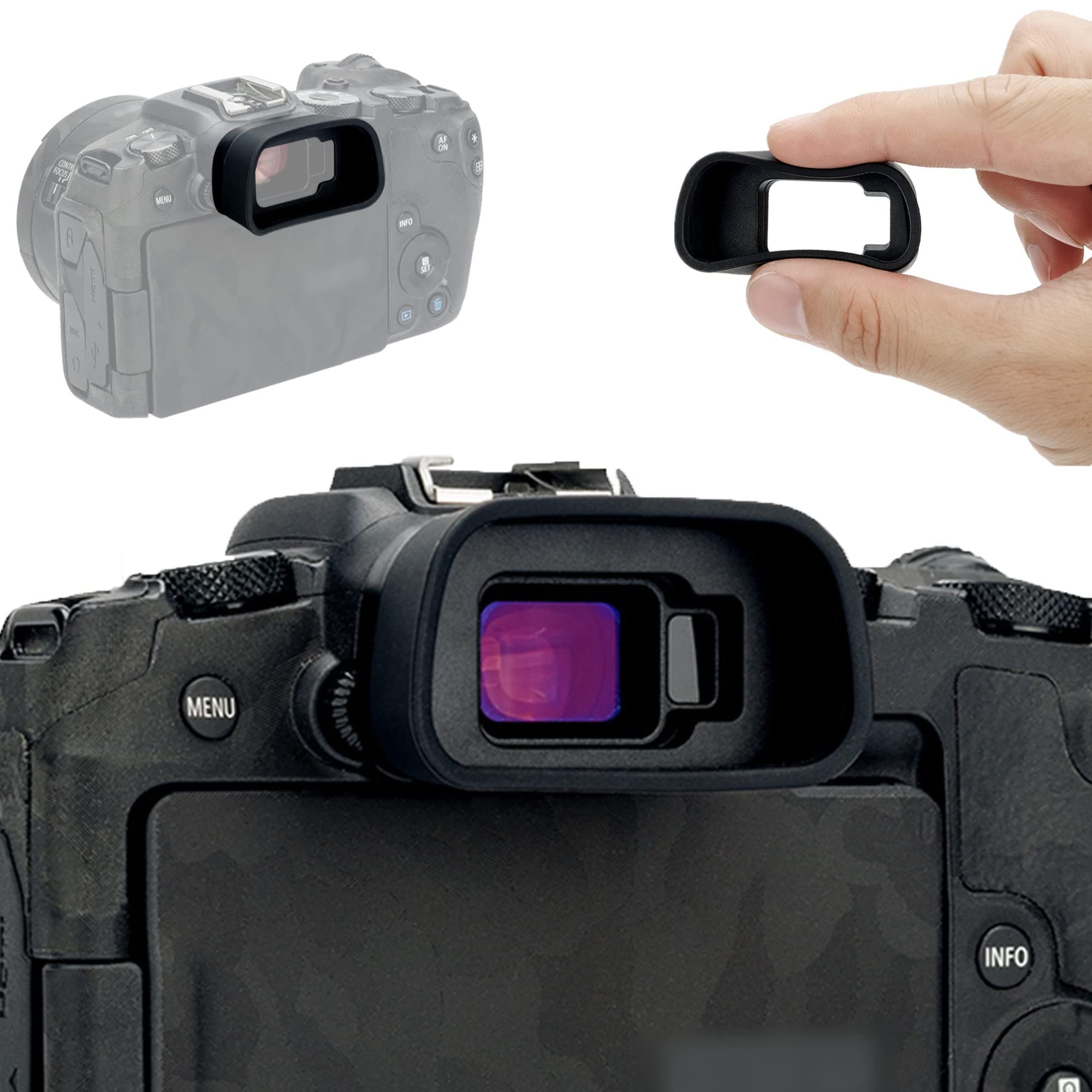 EOS R8 RP Eyecup Eyepiece,Soft Silicon Extended Camera Eye Cup Viewfinder Special Designed for Canon EOS R8 RP Mirrorless Digital Camera