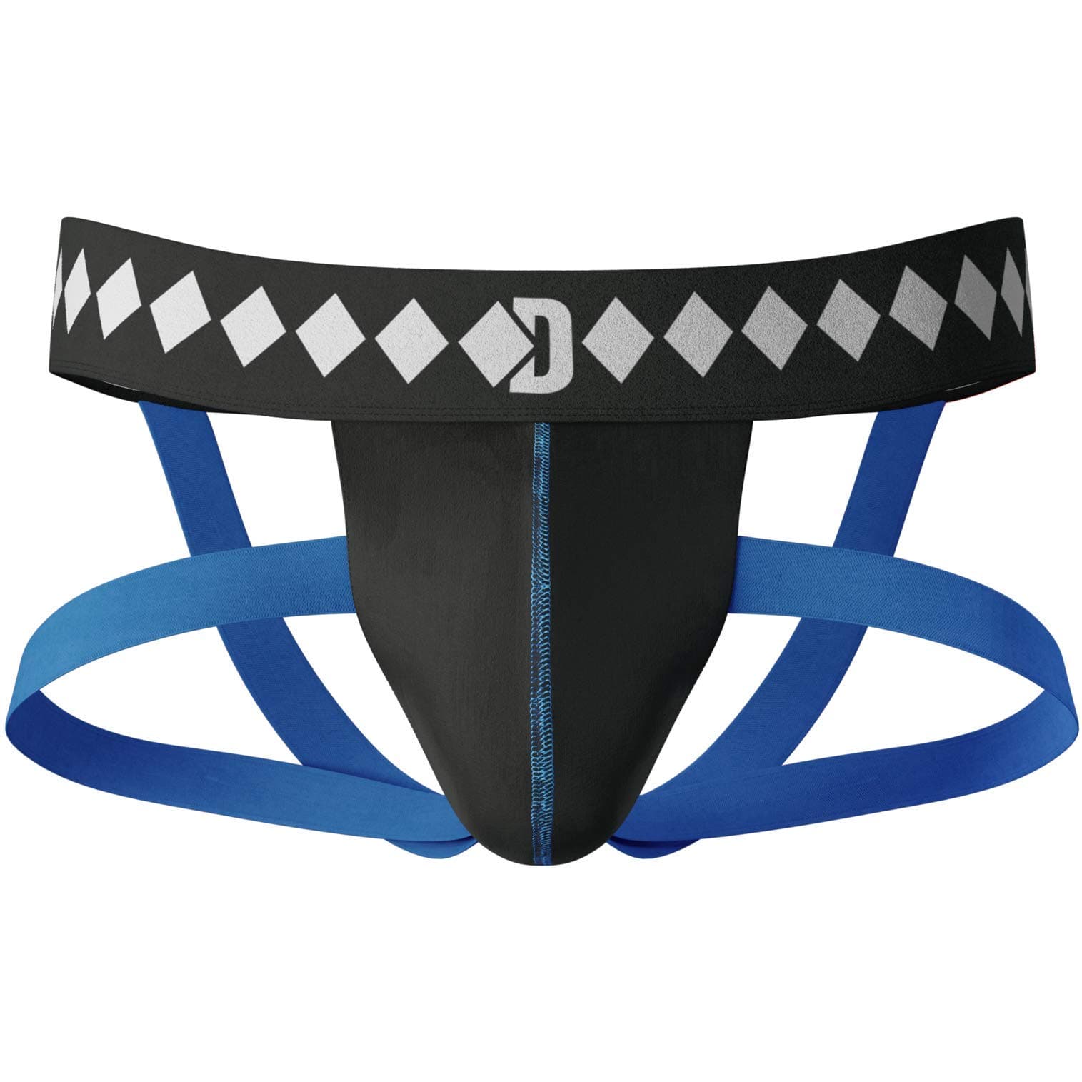 Four-Strap Jock Strap Supporter with Built-in Athletic Cup Pocket for Sports