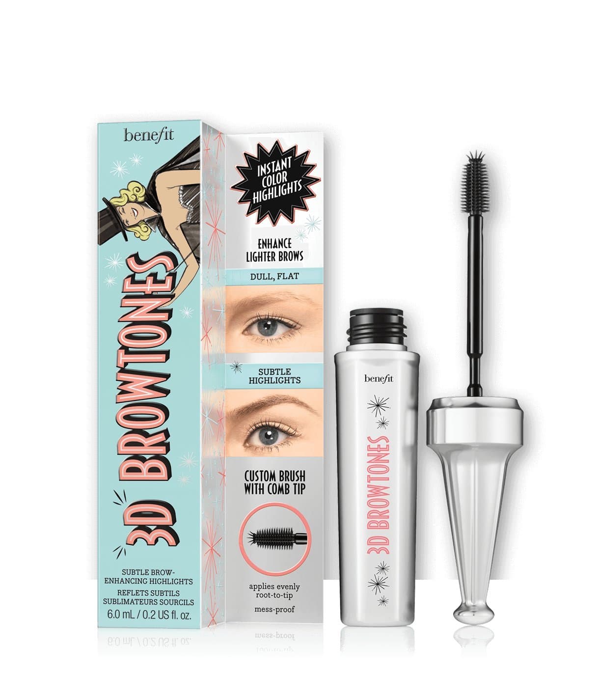 Benefit 3d Browtones Subtle Brow Enhancing Highlights, No. 02 Light/medium, 0.2 Ounce