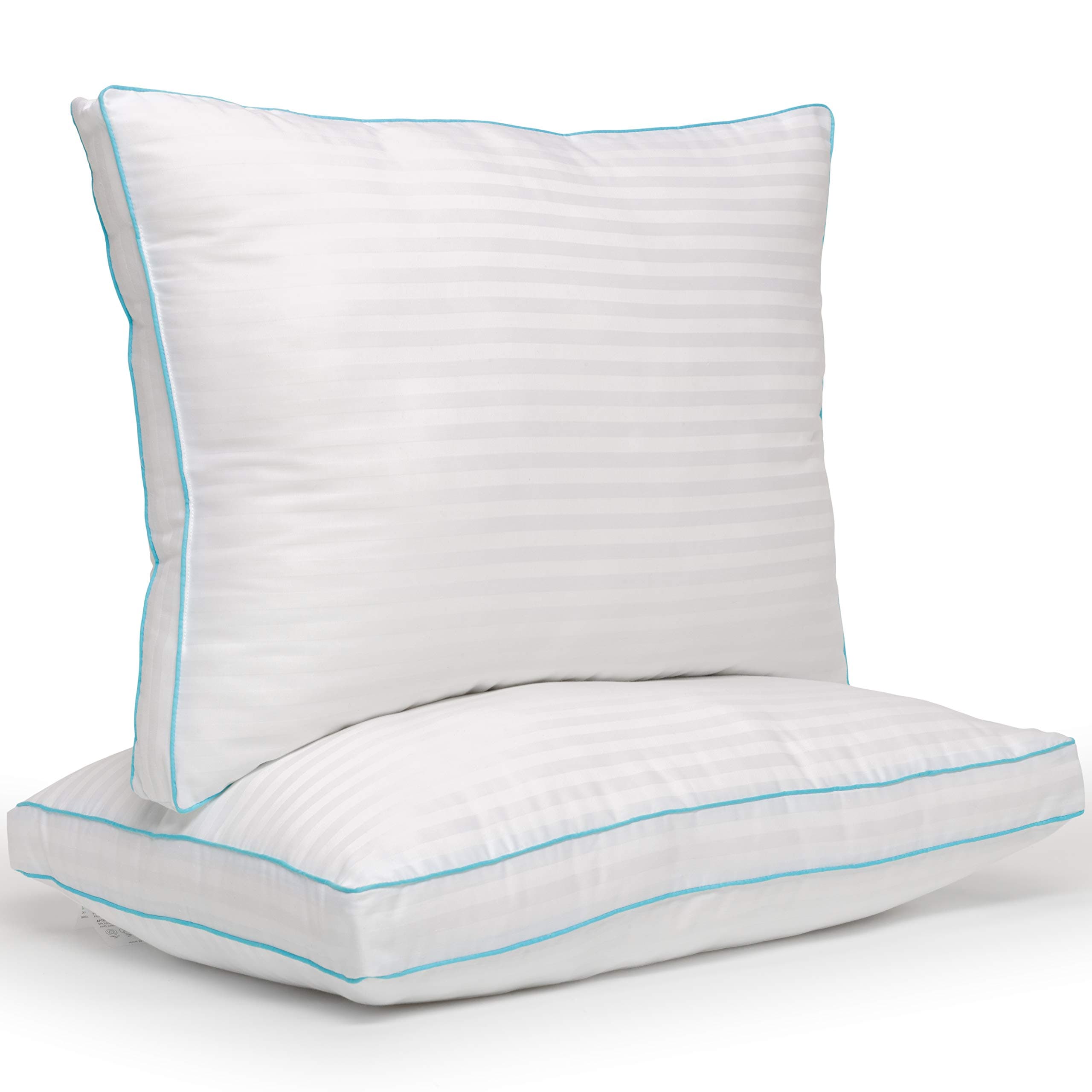 Milddreams Pillows for Sleeping 2 Pack Standard Size Gusseted, Set of 2 Bed Pillows, Medium Soft