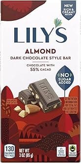 Sweets Dark Chocolate Bar, Almond, 3 oz