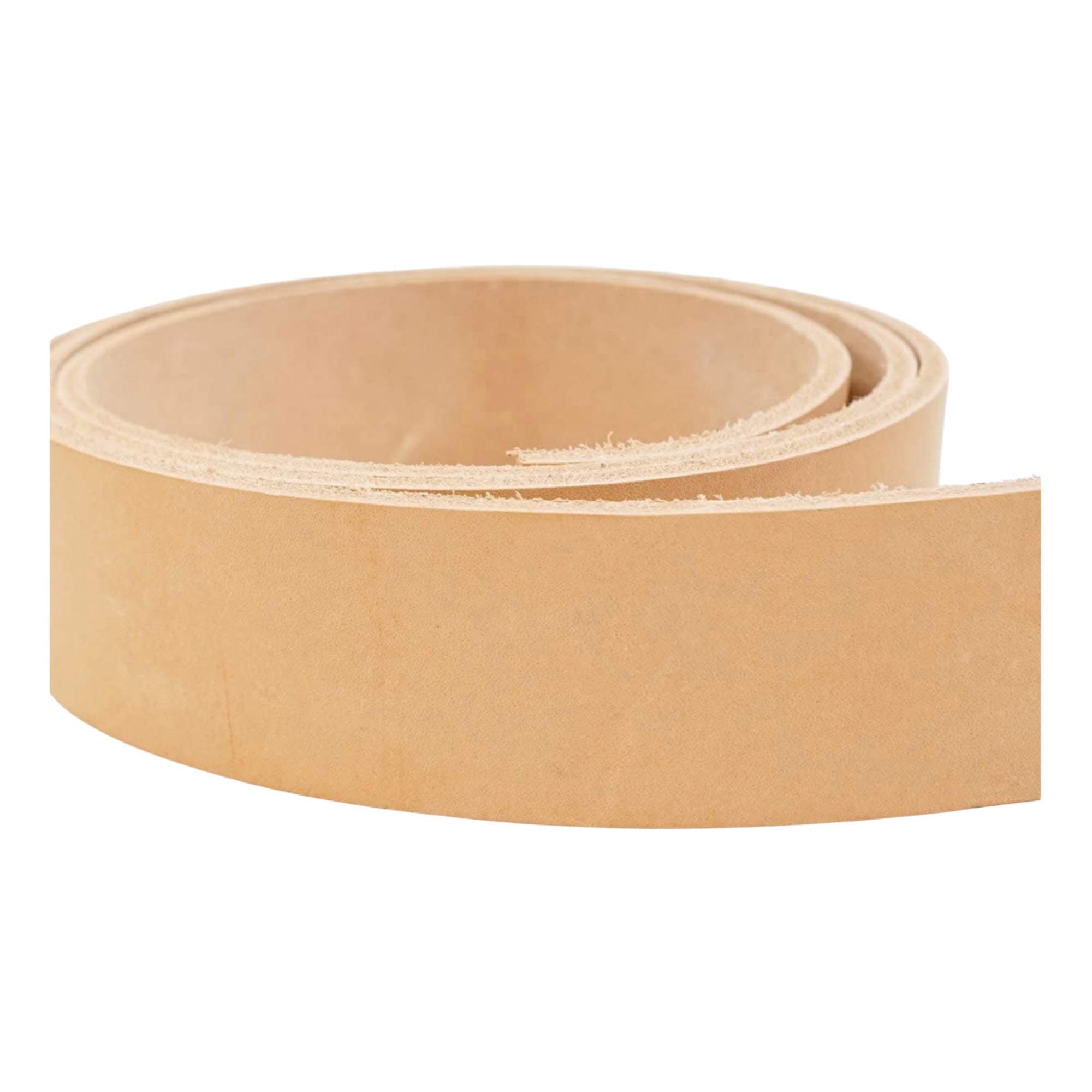 ELW Belt Blanks Strips/Straps 8/9 oz. (3.2-3.6mm) Thickness Size 2-1/2"x50" Full Grain Import Natural Cowhide Vegetable Tanned Leather for Tooling, Engraving, Embossing, Molding, & Dyeing