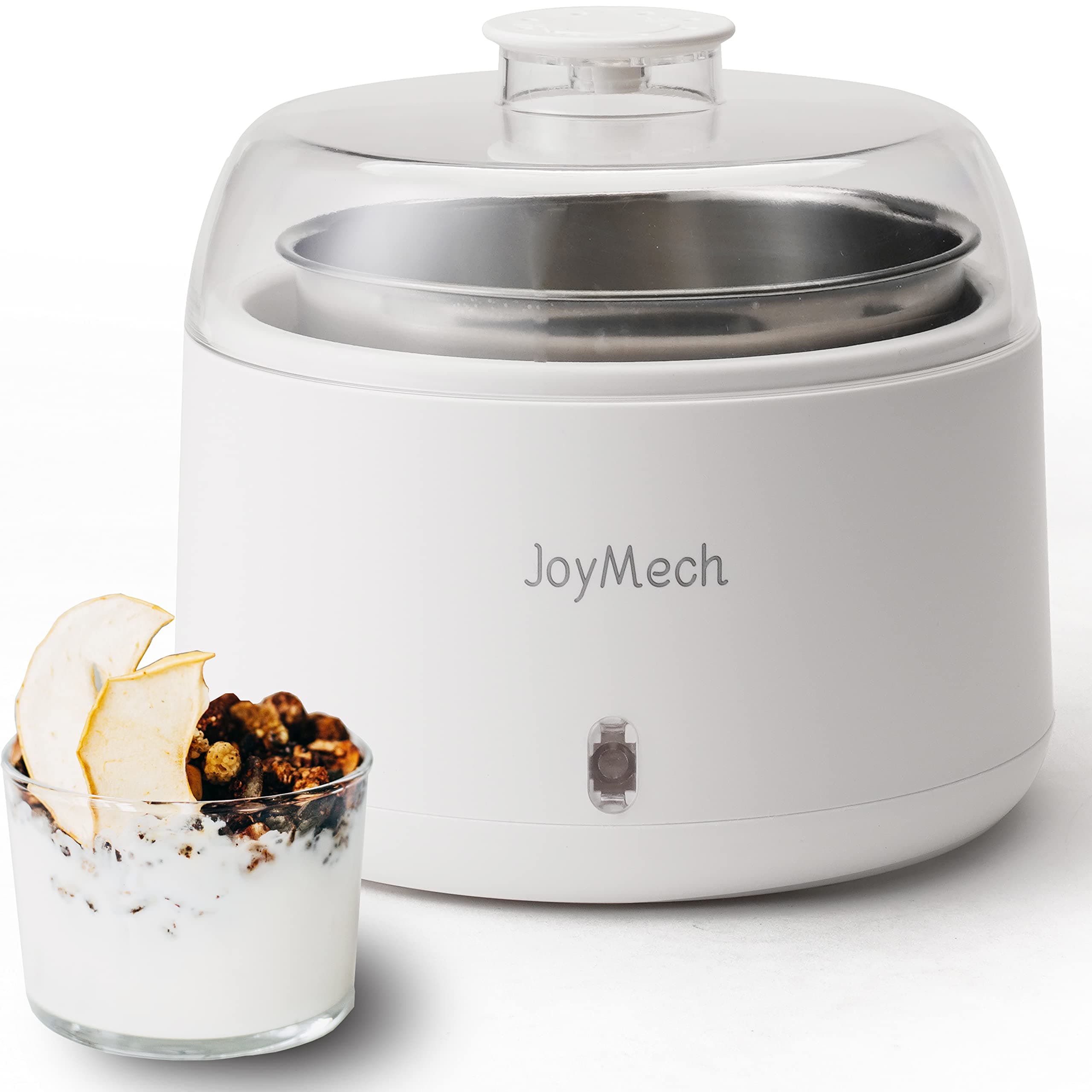 JoyMech Yogurt Maker, Greek Yogurt Maker Machine with Constant Temperature Control, Stainless Steel Container, 1.1 Quart for Home Organic Yogurt