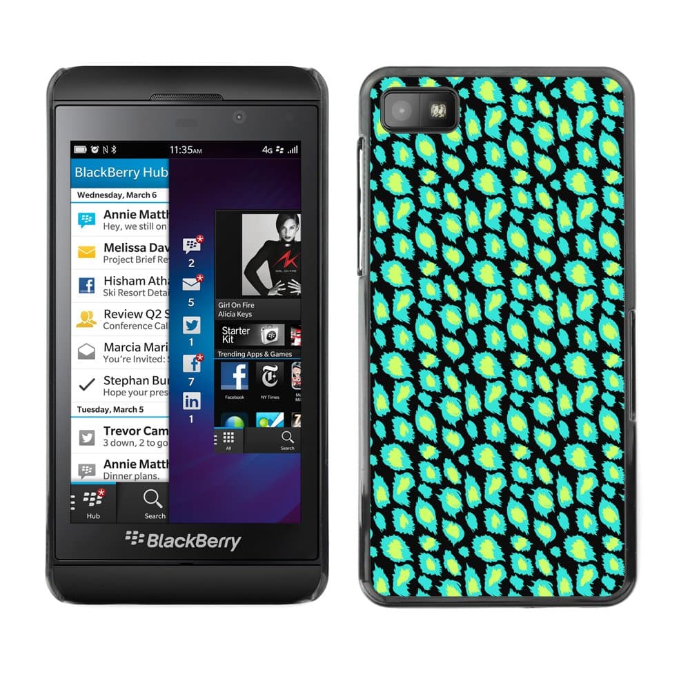 PatternViking PC Polycarbonate Aluminium Back Case Cover BLACKBERRY Z10 ( leopard print )