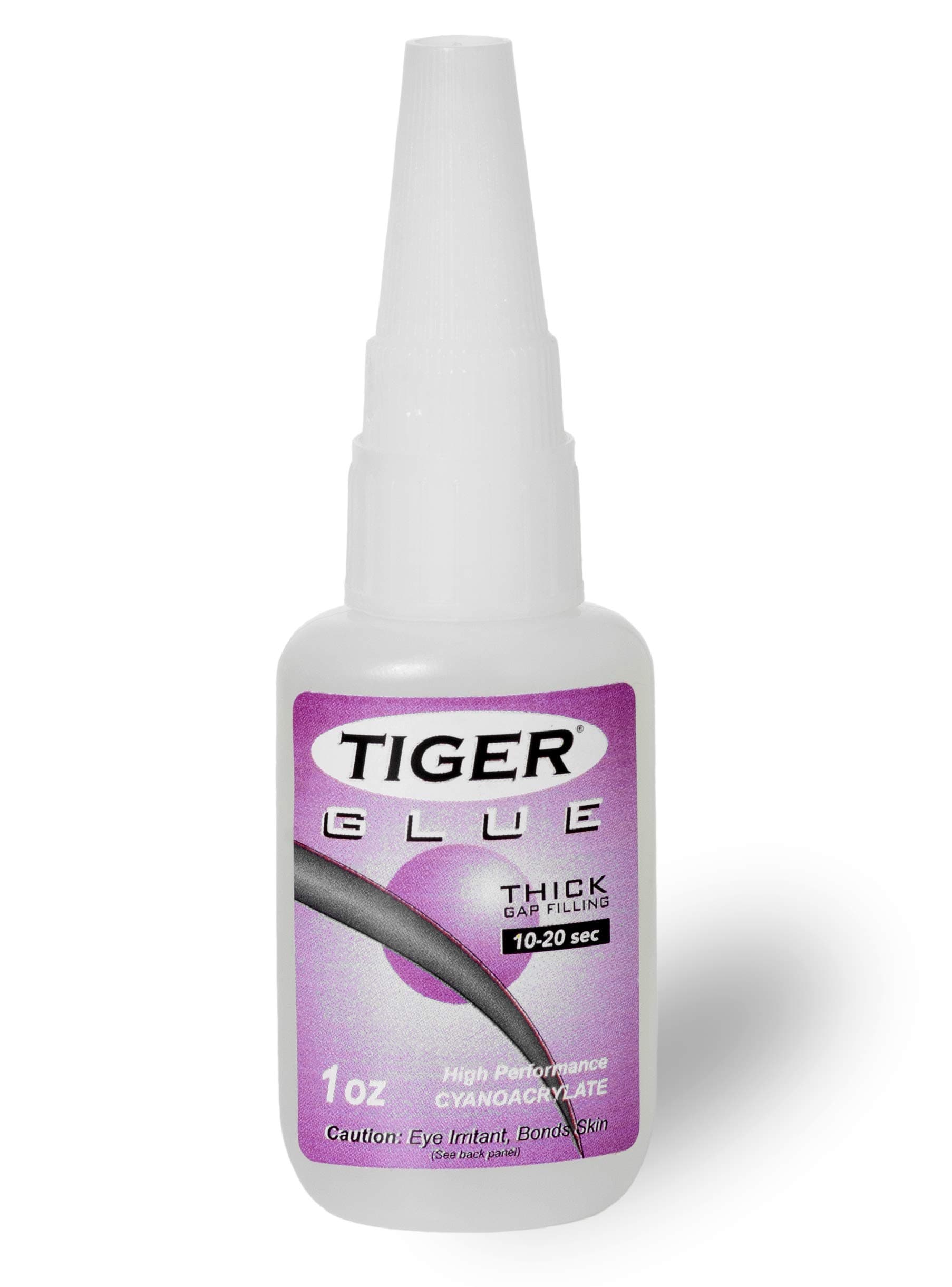TIGER Glue for Billiard Pool Cue Tips 1 oz Thick Gap Filling 10-20 sec