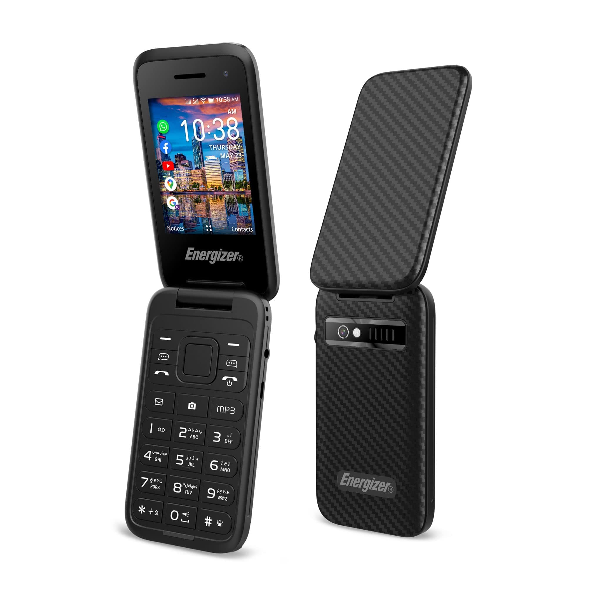 Energizer E282SC Flip Dual SIM Feature Phone 4GB 512 MB Carbon Black