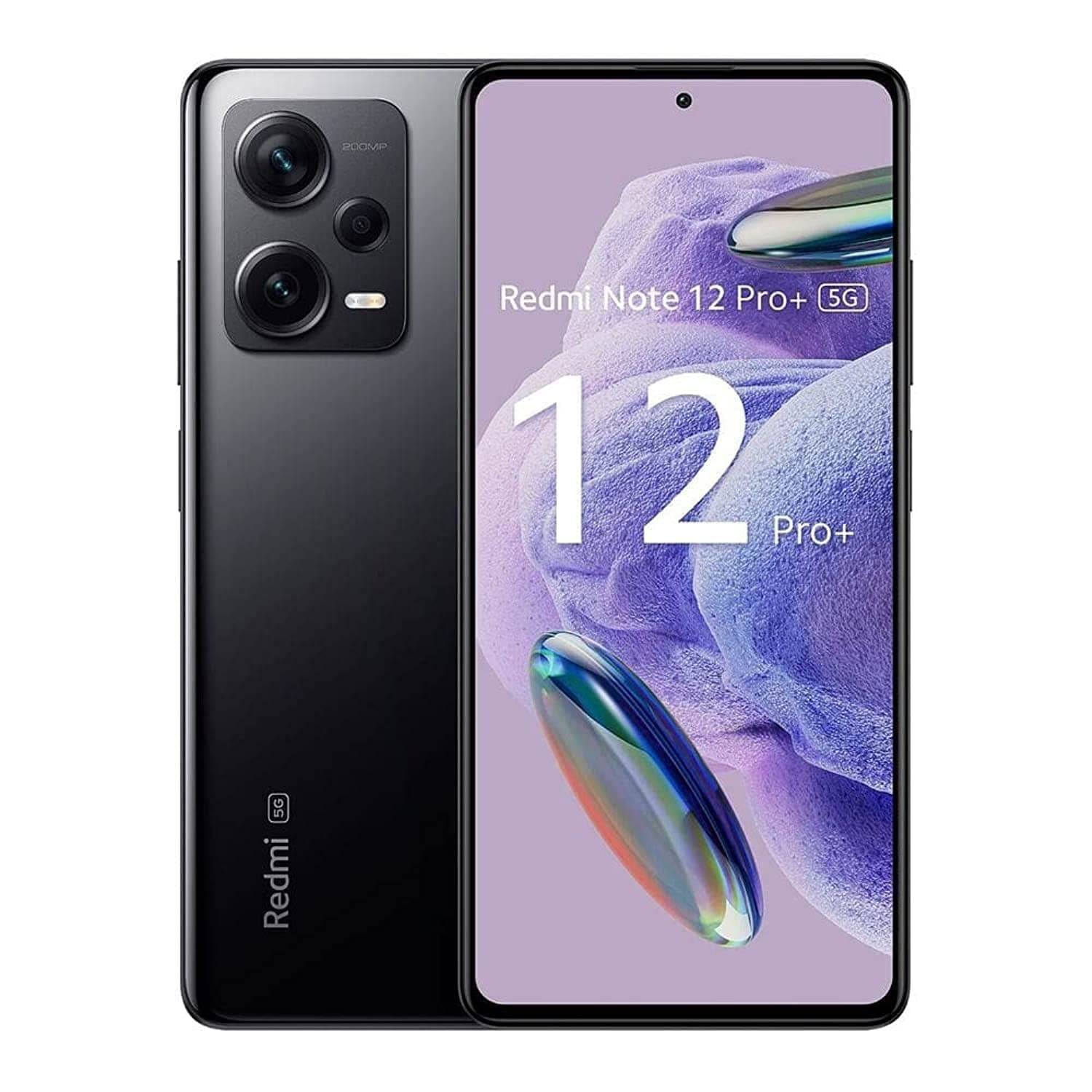 Redmi Note 12 Pro Plus 5G (Midnight Black 8GB RAM, 256 Storage) - Revolutionary 200MP camera with OIS |Vivid 120Hz AMOLED display | Versatile MediaTek Dimensity 1080 | Smart 120W HyperCharge